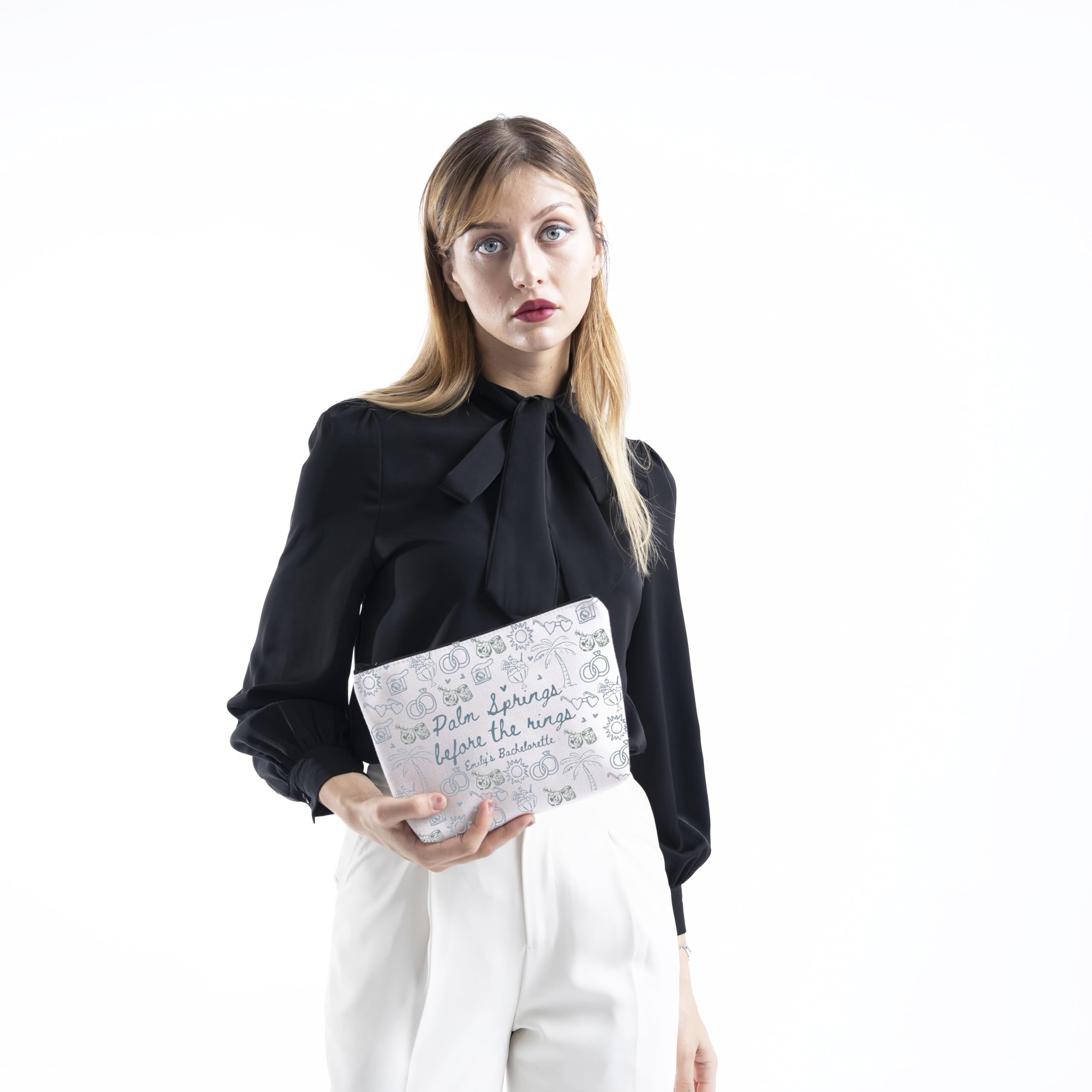 TSOTMO Palm Beach Gift Palm Springs Before The Rings Makeup Bag Wedding Gift for Sister Daughter (Before the rings bag)