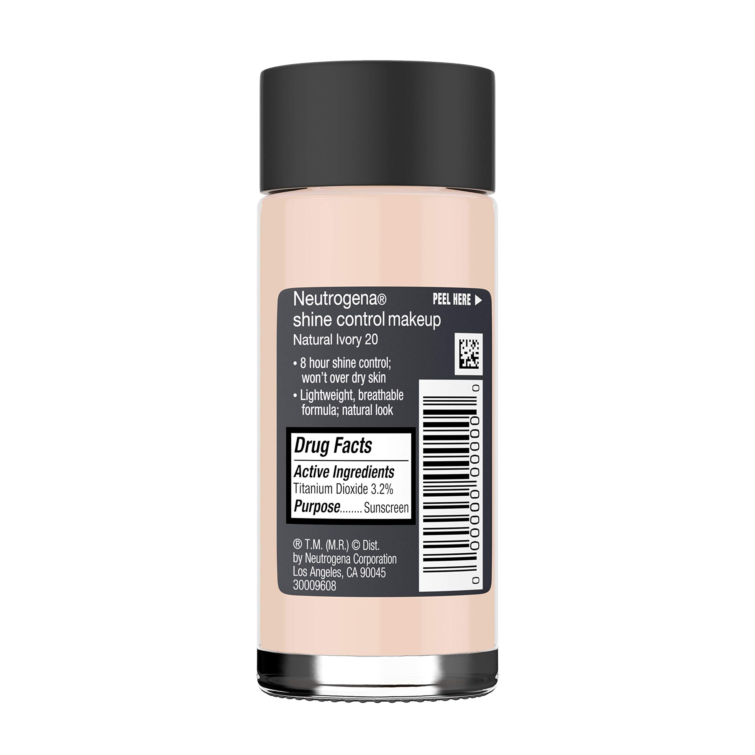 Neutrogena Shine Control Liquid Makeup Broad Spectrum Spf 20, Natural Ivory 20, 1 Oz.