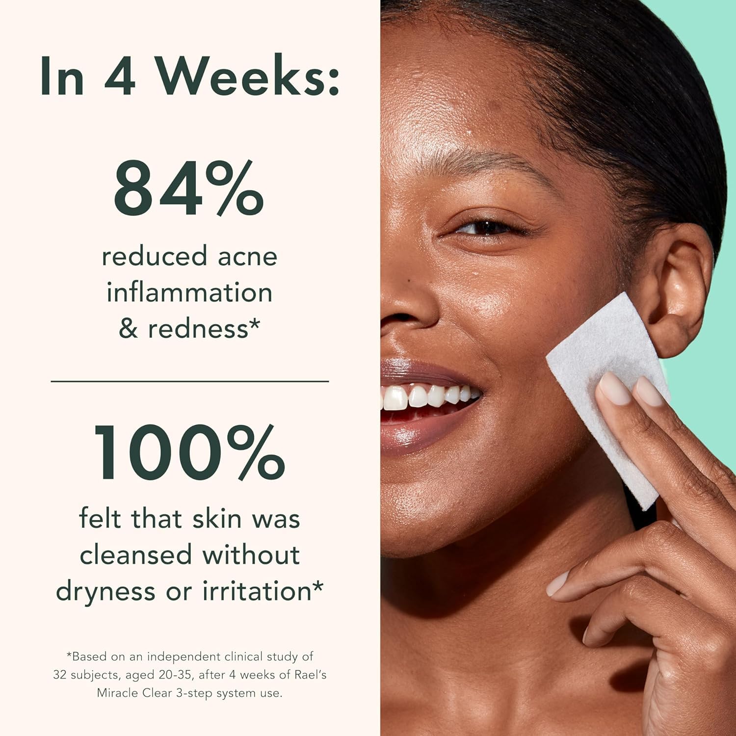 Rael Toner for Face, Miracle Clear - Reducing Pores and Oils with Succinic Acid, Hydrating Vitamin B5, Vegan, Korean Skin Care (5.1 fl oz)