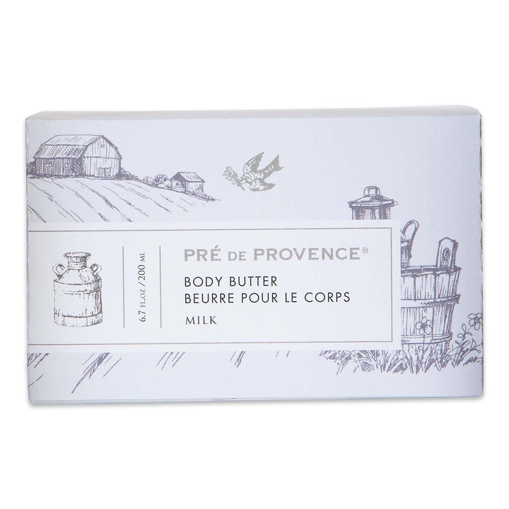 Pre de Provence Collection Shea Butter Enriched Soothing & Moisturizing, Body Butter, 6.7 fl oz, Milk, (6111)