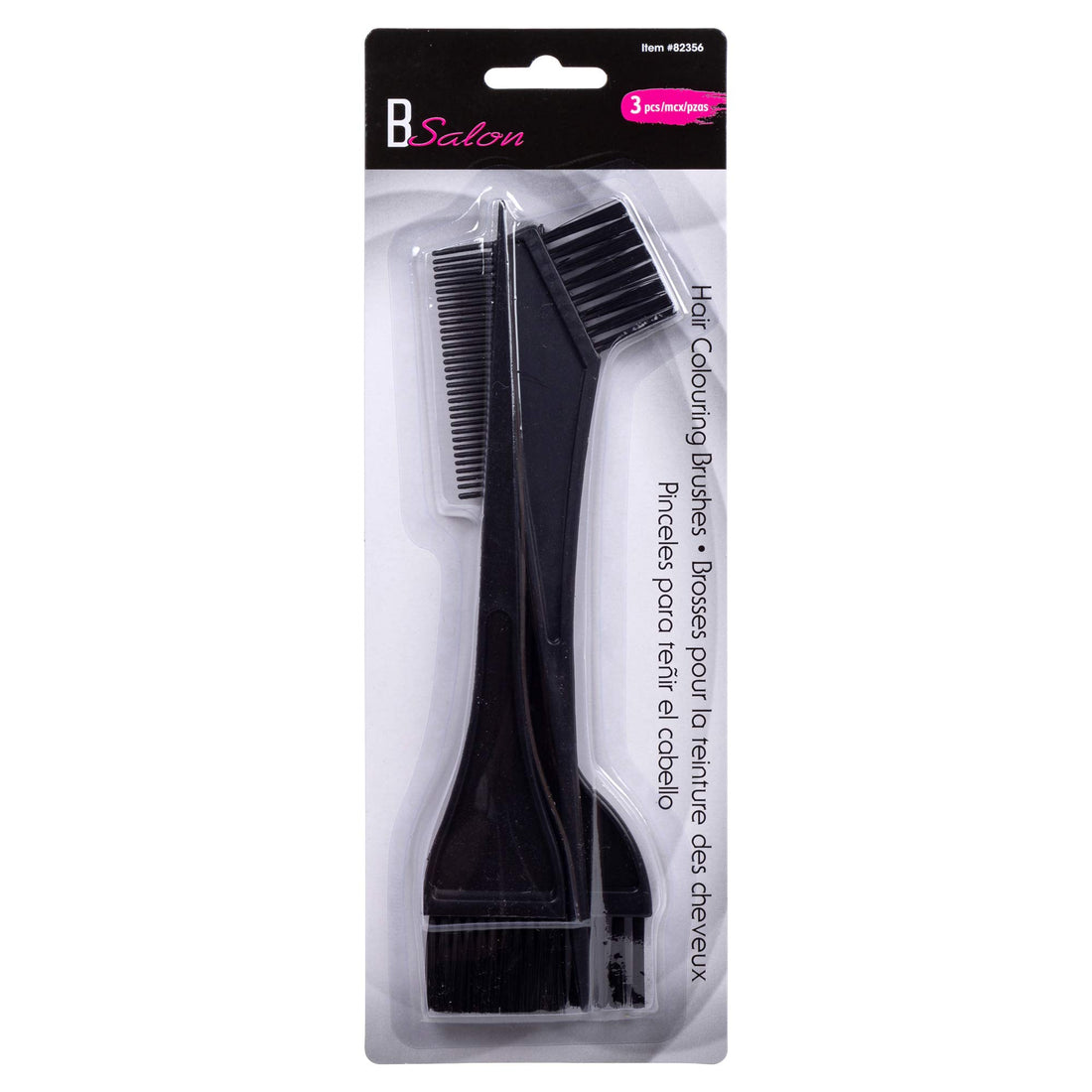 Bodico 3-pc Hair Coloring Brushes Black