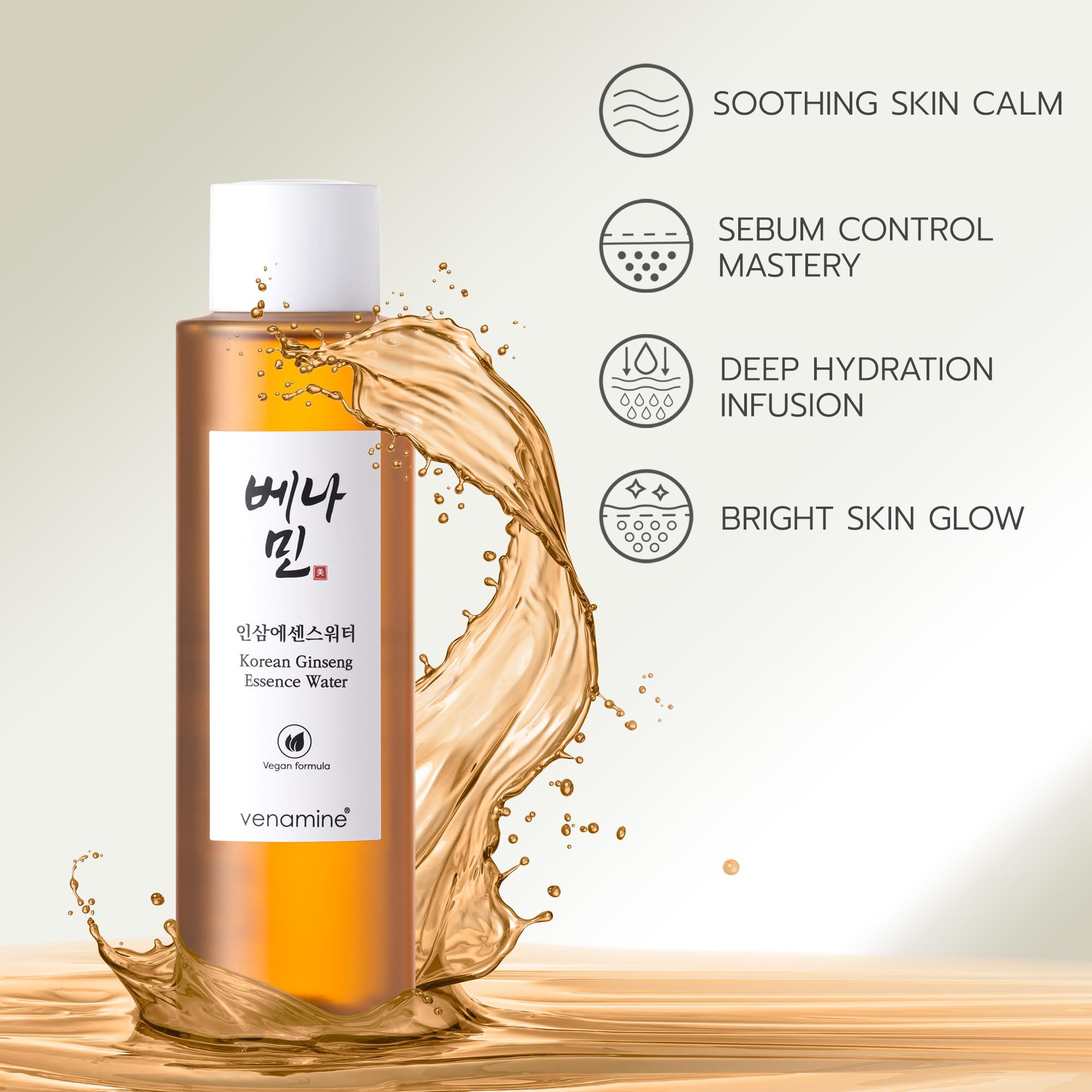 VENAMINE Korean Ginseng Essence Water Vegan Formula 200ml