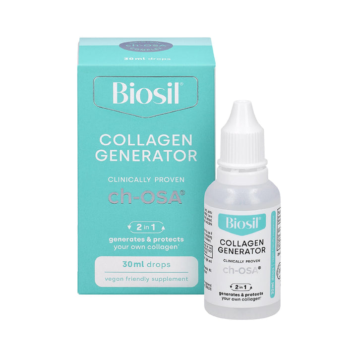 Biosil Collagen Generator - 1 fl oz Drops - with Patented ch-OSA Complex - Generates & Protects Your Own Collagen - GMO Free - 60-Day Supply