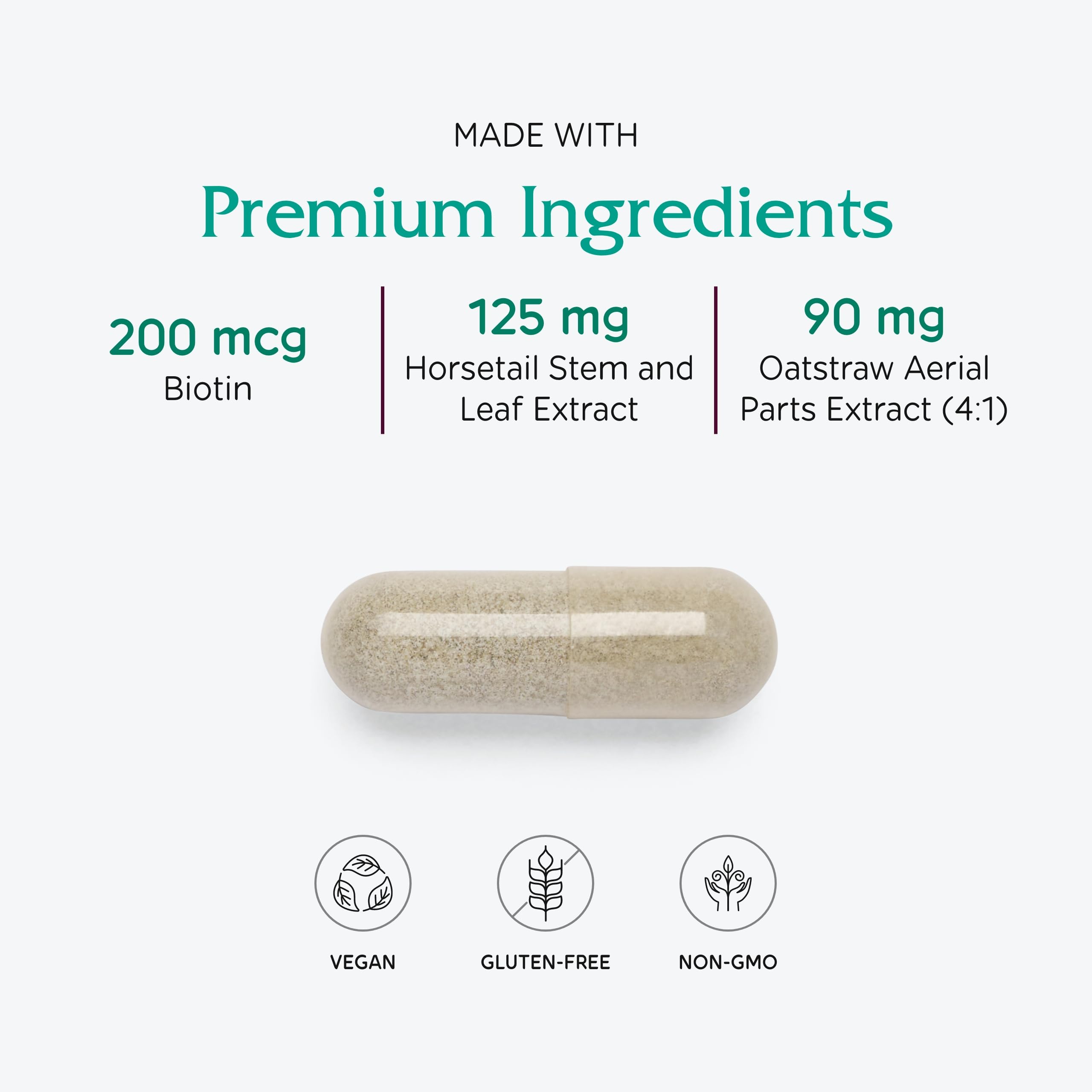 Vitanica, Luminous, Hair, Skin and Nail Support, Vegan, 60 Capsules