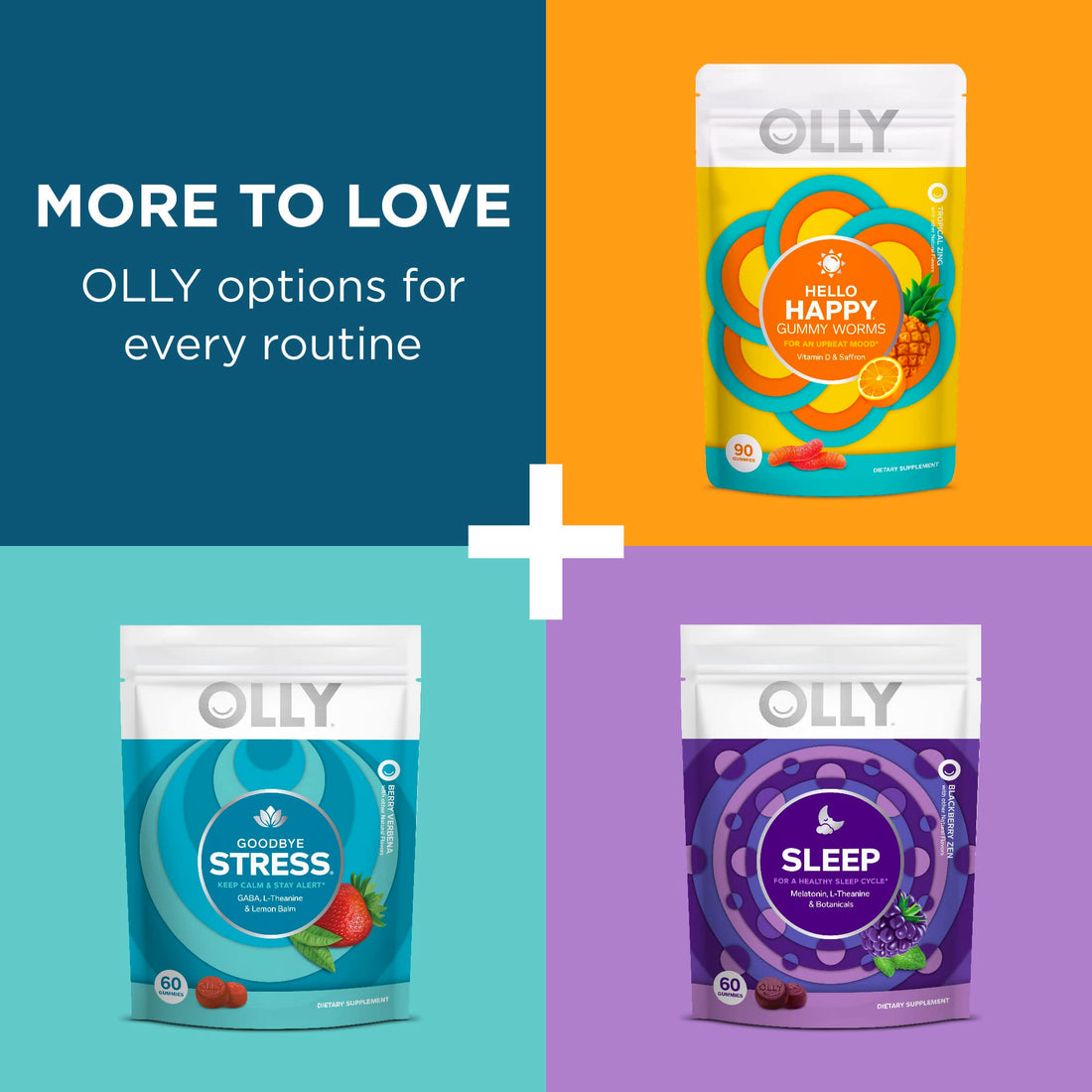 OLLY Joy Jar Gift, Easy Refillable Glass Bottle Vitamin Container, Holds Up to 120 Vitamin Gummies, Limited Edition 2022