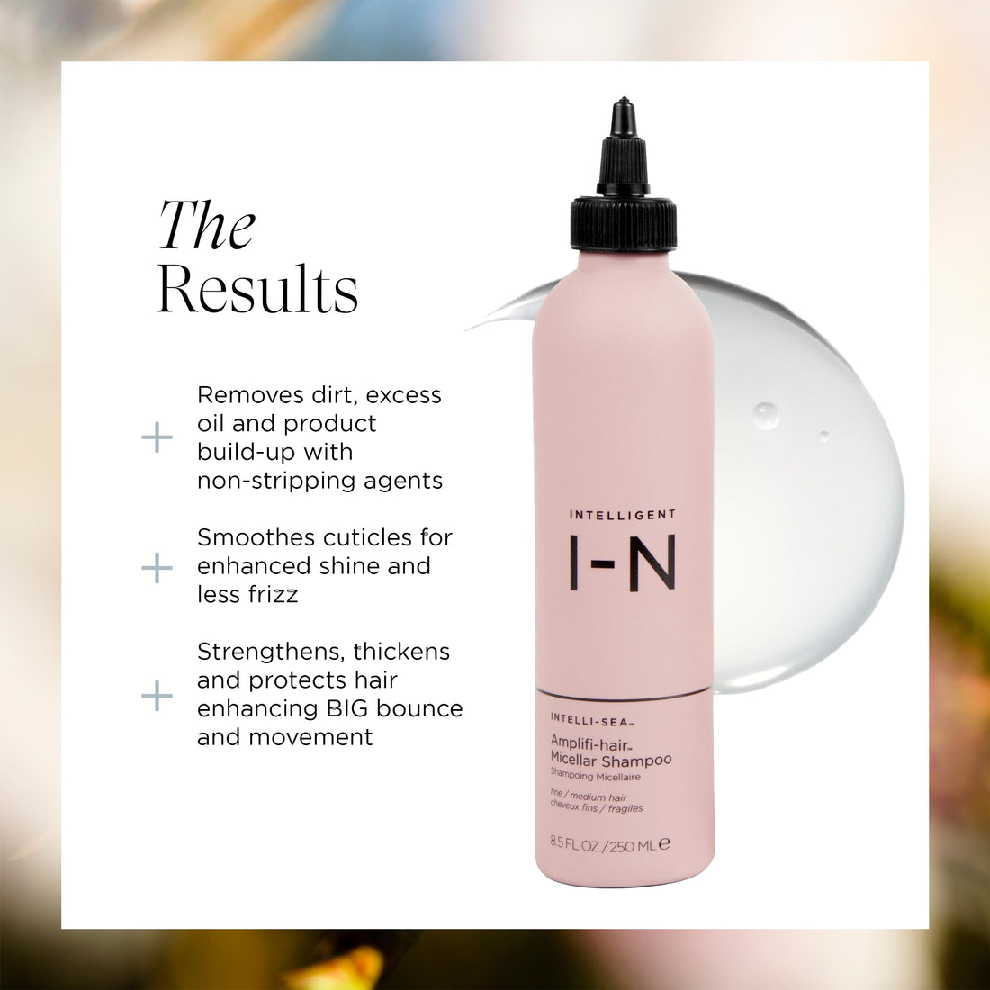 Intelligent Nutrients Amplifi-hair Micellar Shampoo, Plant-Powered Volumizing Shampoo for Fine Hair, Vegan Formula, 8.5 Oz