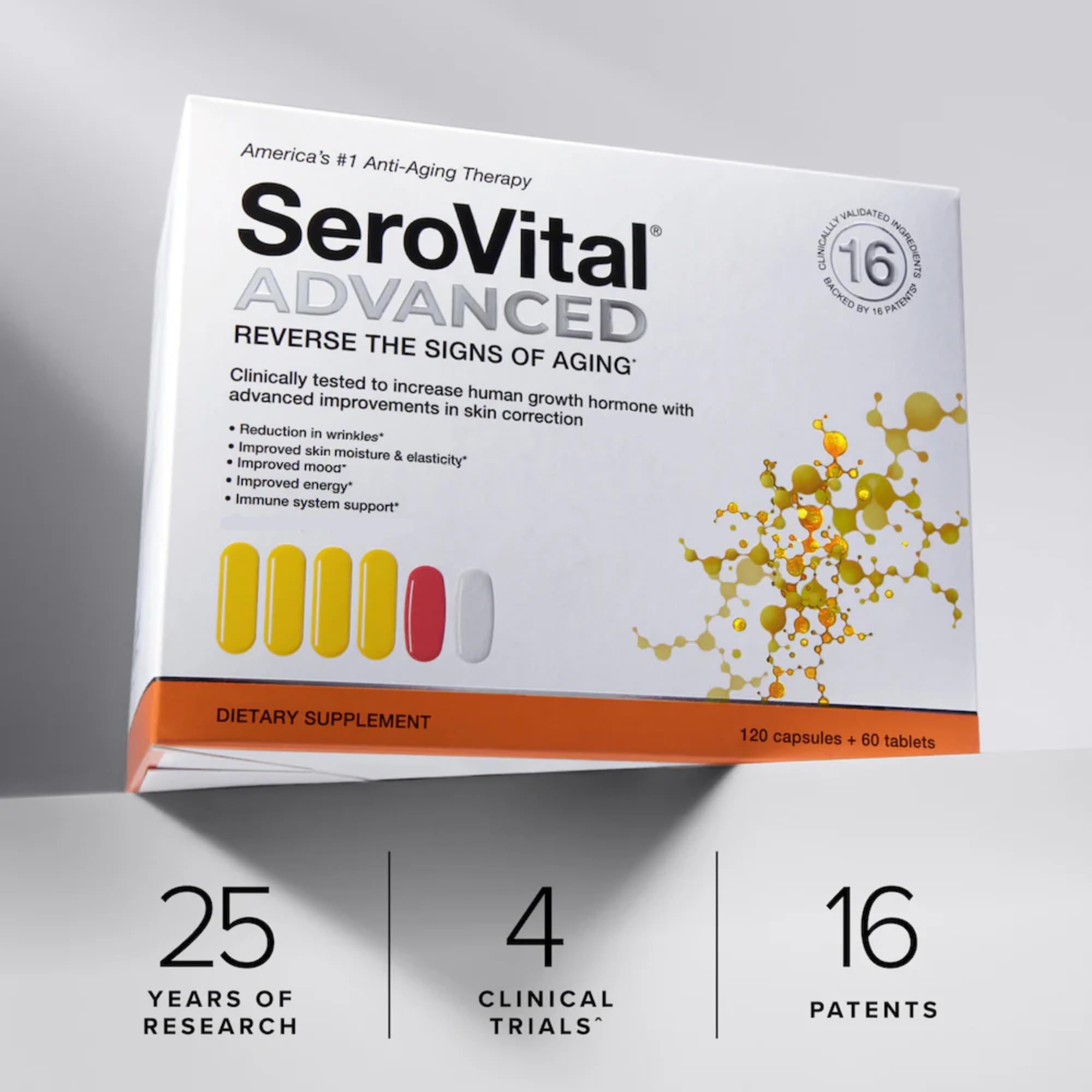Serovital Advanced for Women - Anti-Aging Supplement for Women - HGH Supplements for Women - Skin Benefits, Energy, and Sleep - 30 Servings