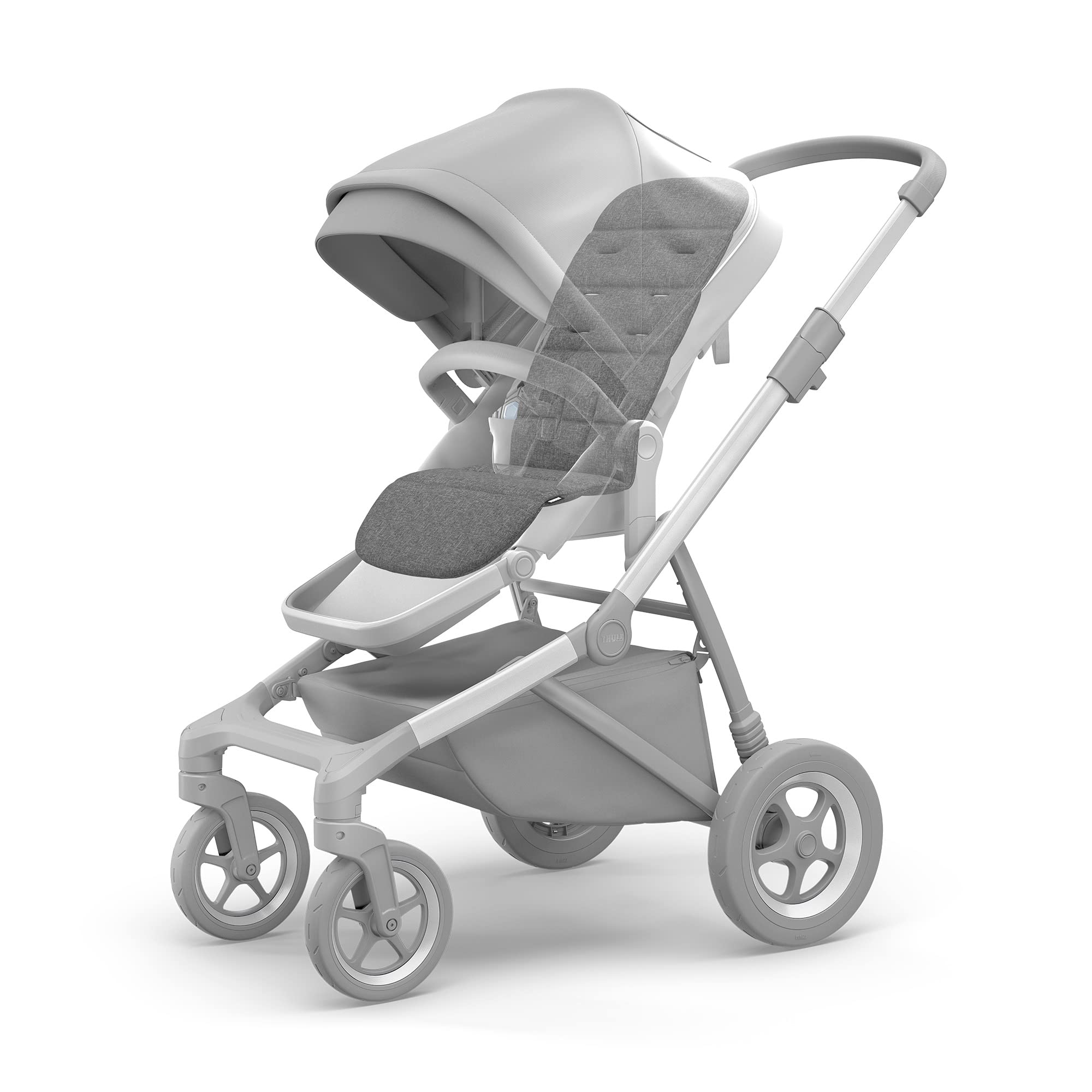Thule Stroller Seat Liner, Grey Melange, 35L x 13W x .6H