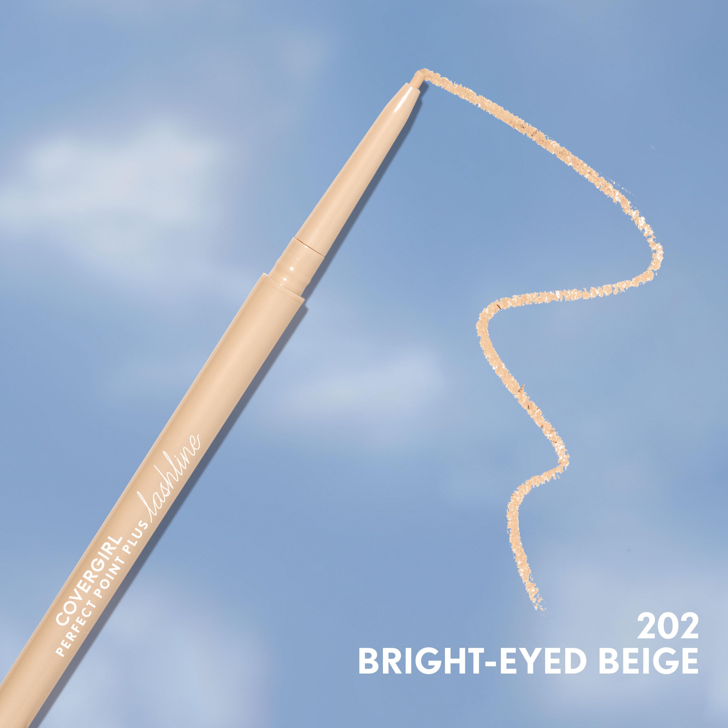 COVERGIRL Perfect Point Plus Lashline, Bright-Eyed Beige, Micro Eye Pencil, Ultra-Precise 1.5 Millimeter Tip, Creamy Gel Formula, Clean & Vegan, Talc-Free, Waterproof, 0.002oz