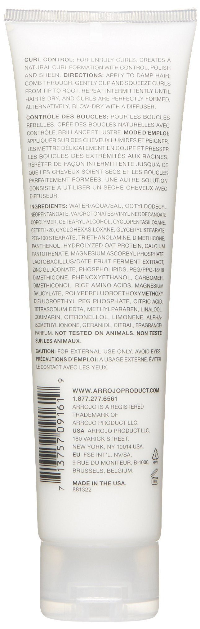 ARROJO ARROJO Curl Control, 5.1 Fl Oz