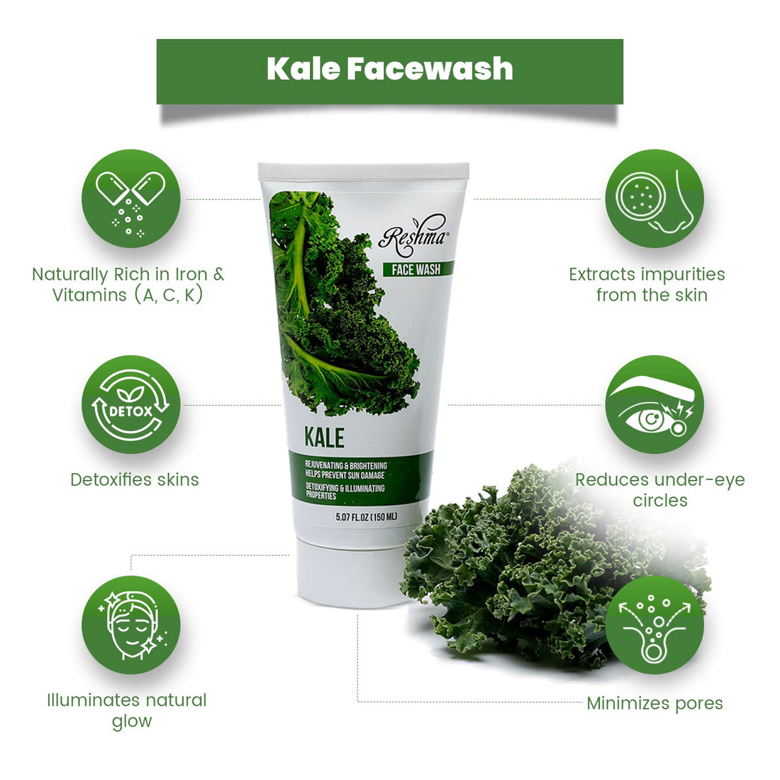 Reshma Beauty Face Wash (Kale, Pack Of 6)