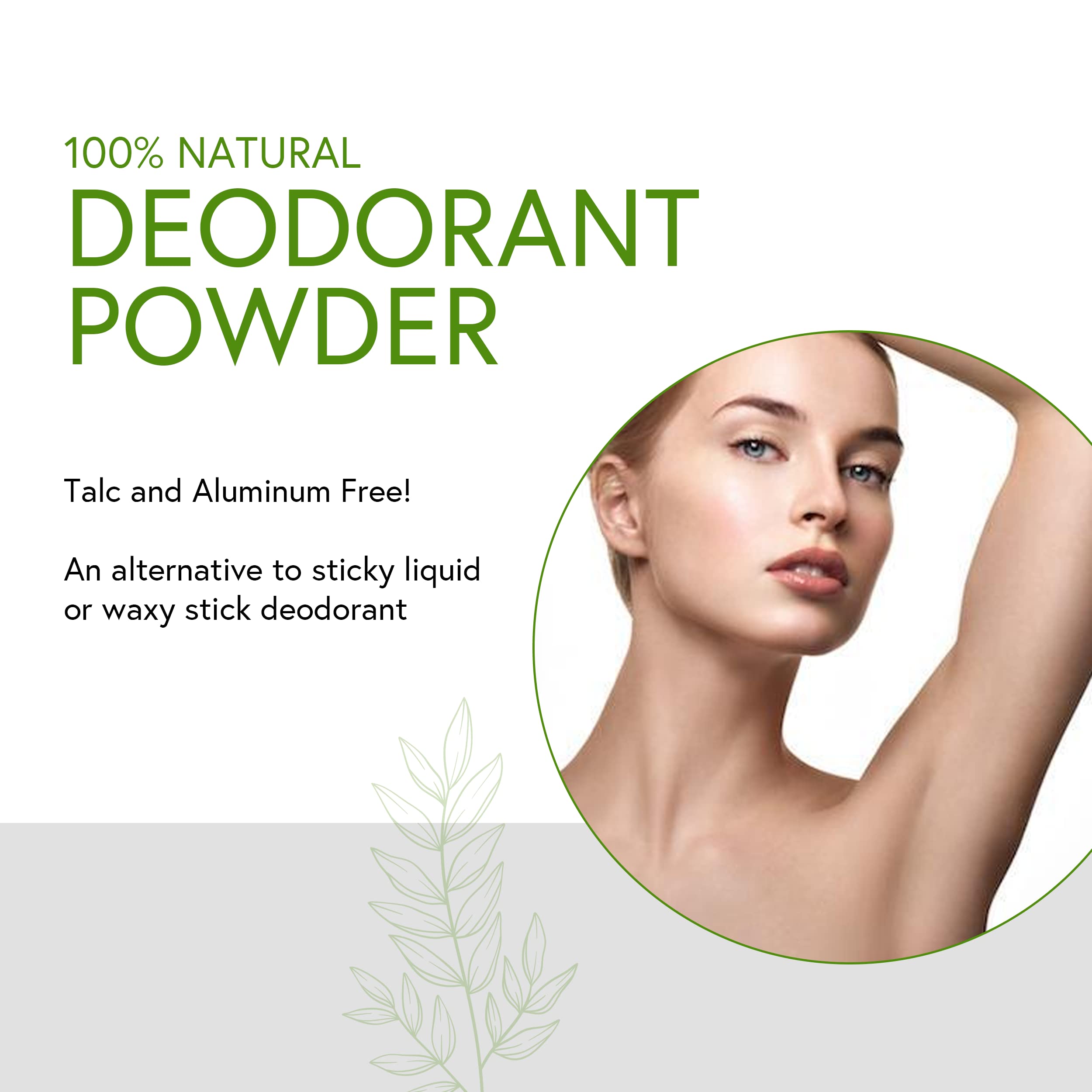 Honeybee Gardens 100% All Natural Deodorant Powder, 2 PACK | Talc Free, Gluten Free, Vegan, Non GMO