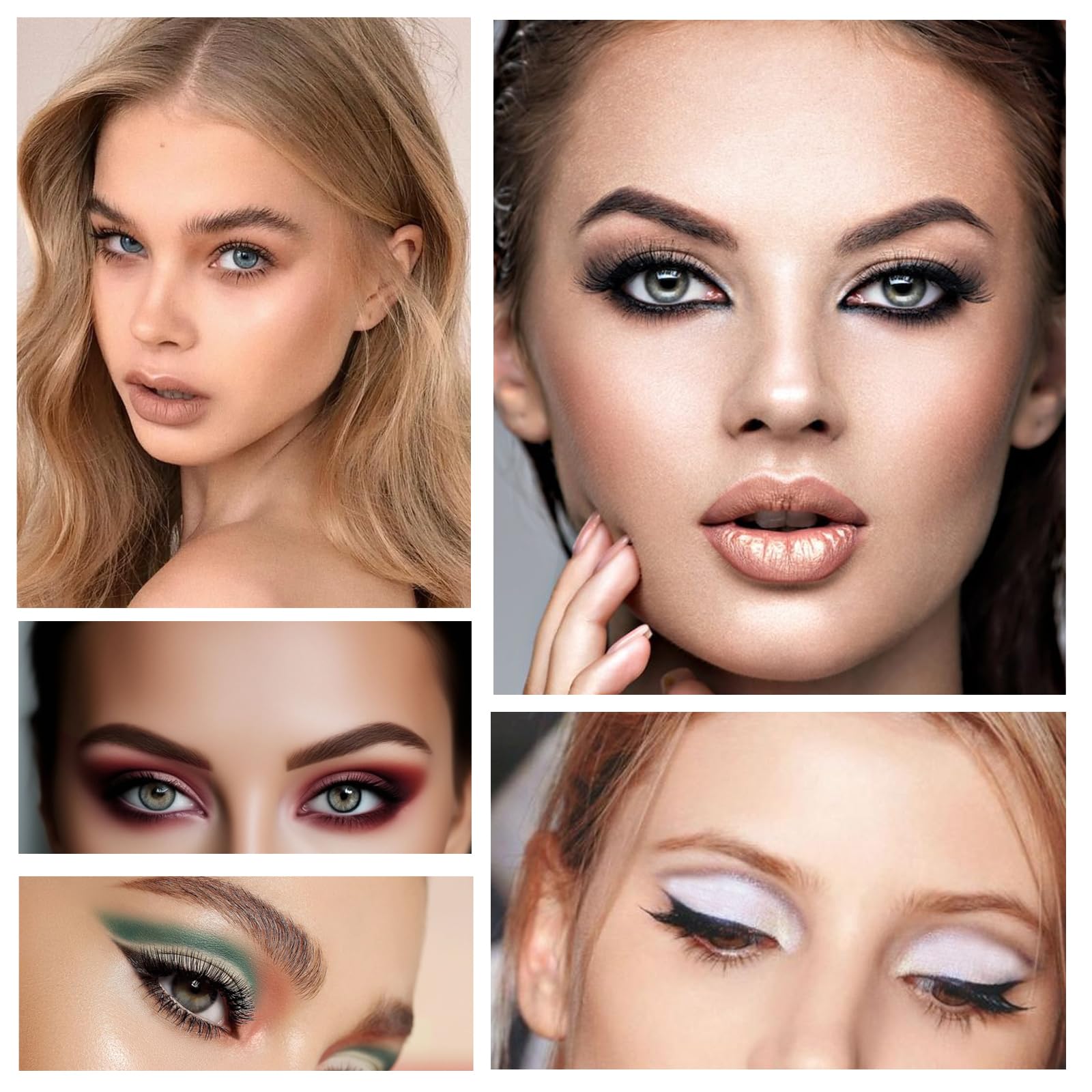 FIVEFULU Single Black Eyeshadow, Pressed Powder Matte Eye-Shadow Palette Make-up, Blendable Long Lasting High Pigment Black Eye Makeup Halloween Eye Paint & Face Body Paint