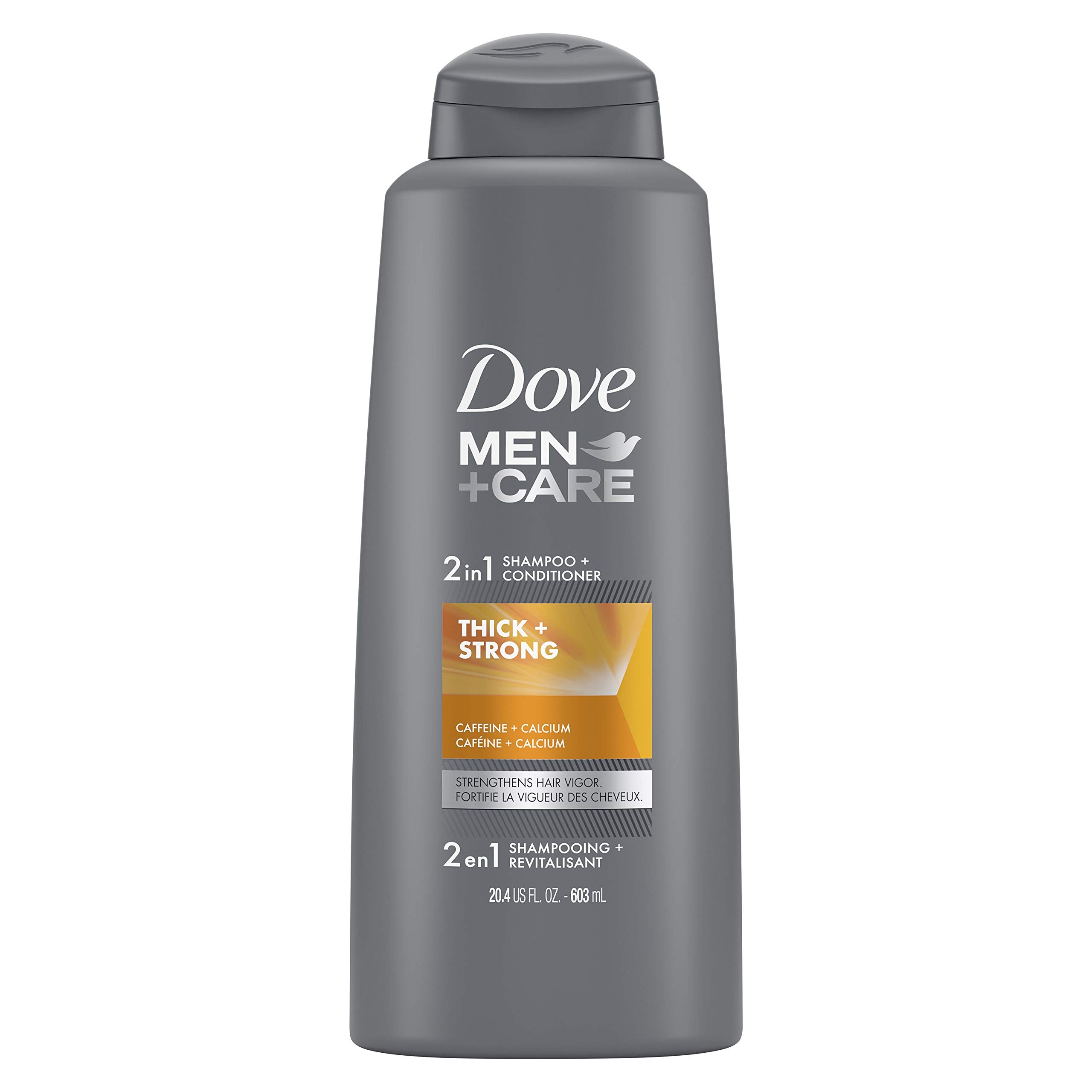 Dove Men+Care Fortifying 2 in 1 Shampoo and Conditioner for a Deep Clean and Fortified Hair Thick and Strong with Caffeine Strengthens and Nourishes Thinning Hair 20.4 oz