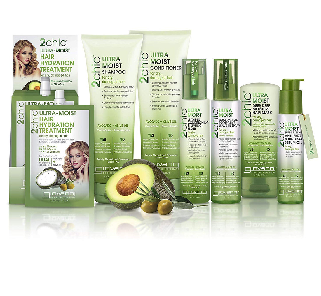 2Chic Conditioner, Leave In Avocado and Olive Oil 4 OZ by Giovanni Cosmetics