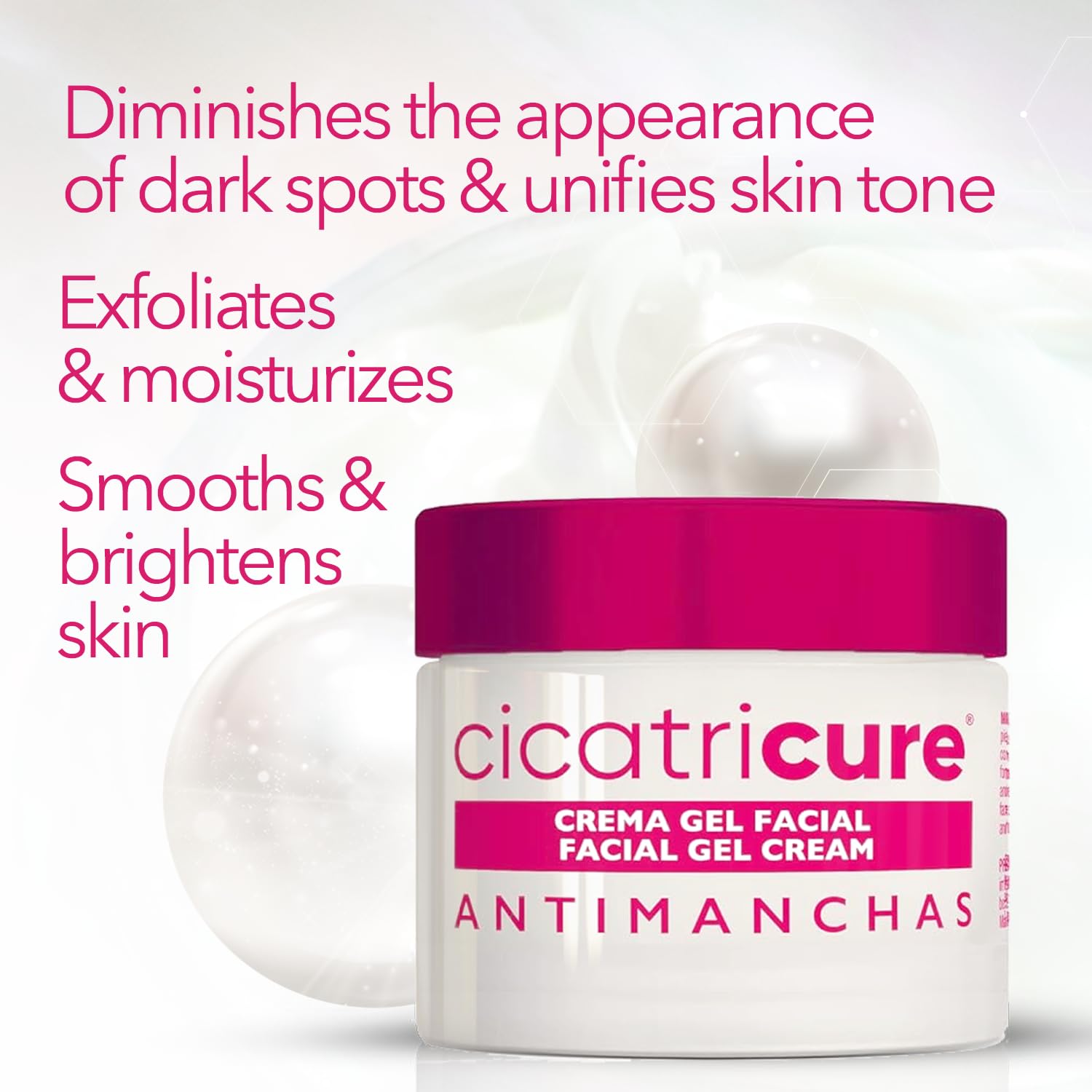 Cicatricure Face Moisturizer, Antimanchas Brightening Moisturizing Gel Cream, Reduces Dark Spots, Patches and Boosts Skin Glow + Natural Radiance, 1.7 Ounces
