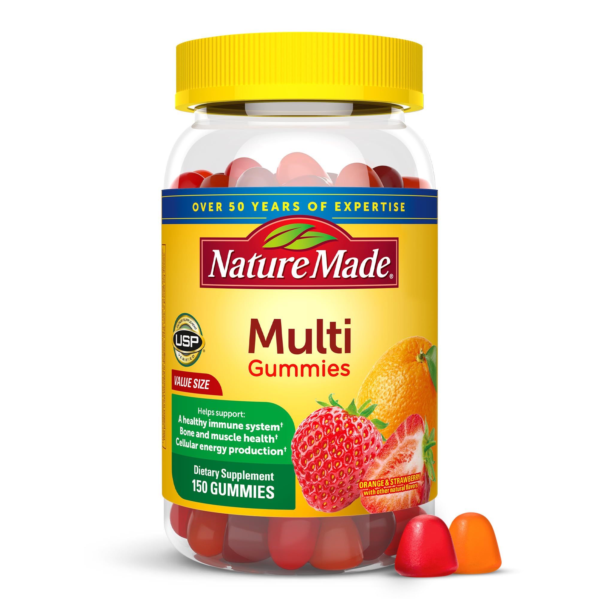Nature Made Multivitamin Gummies, Dietary Supplement for Daily Nutritional Support, 150 Gummy Vitamins and Minerals, 75 Day Supply