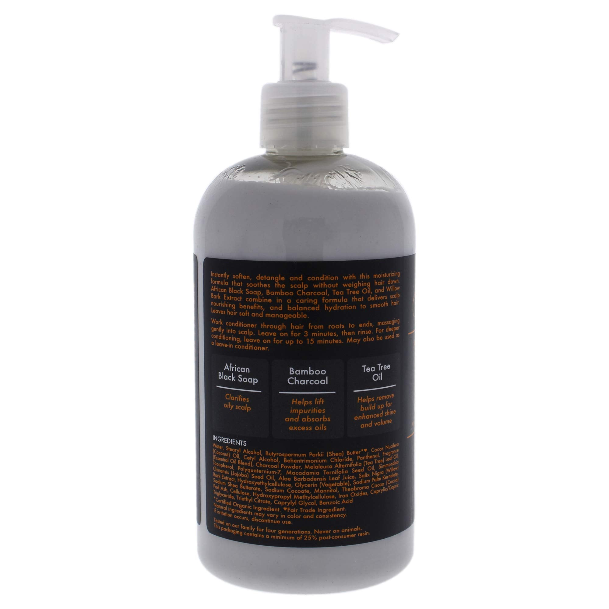 Shea Moisture Moisture African Black Soap Bamboo Charcoal Deep Balancing Conditioner Unisex Conditioner 13 Fl Oz (Pack of 1)