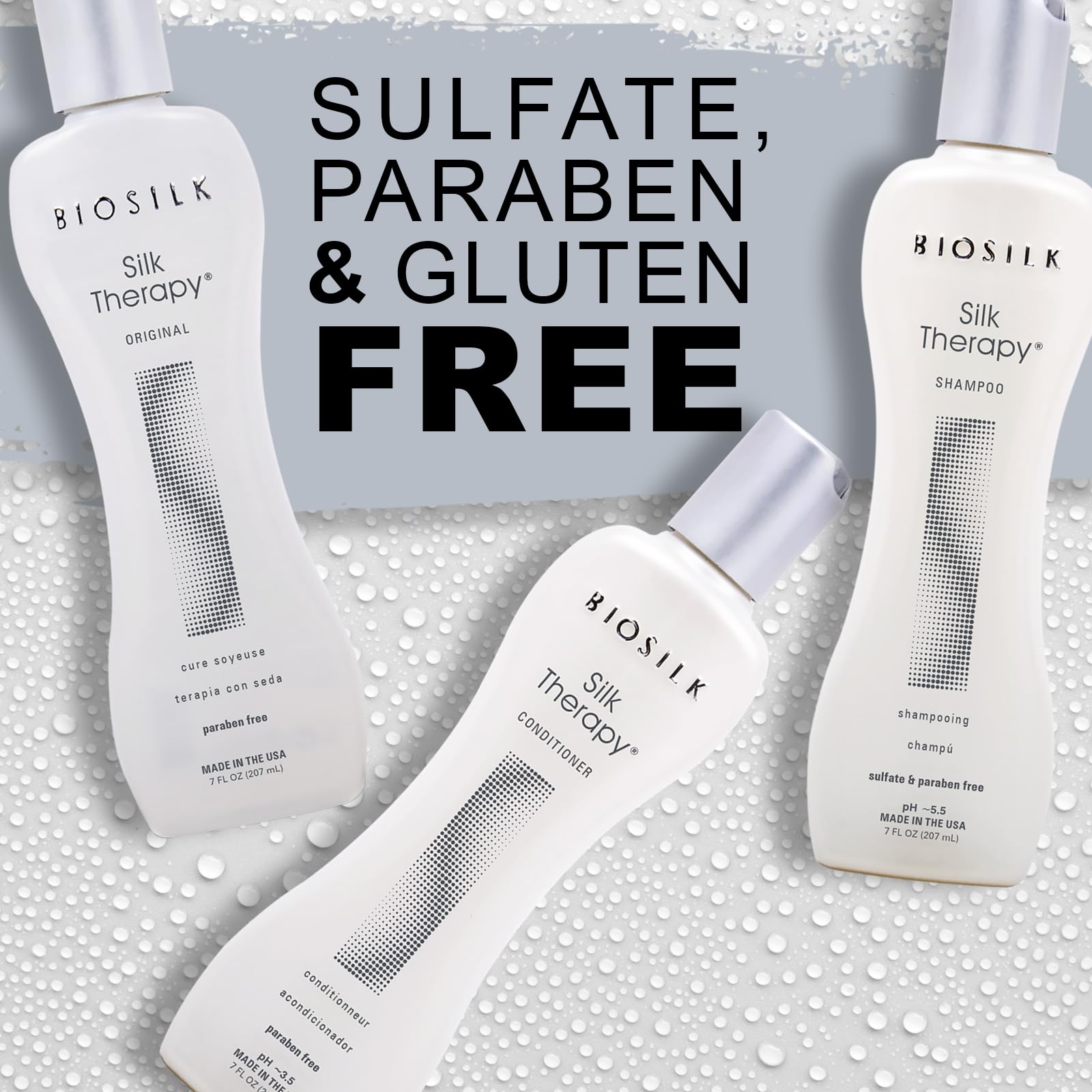 BioSilk Revive Your Locks Kit - Original Silk Therapy 7oz, Shampoo 7oz, and Conditioner 7oz (3 Product Set)