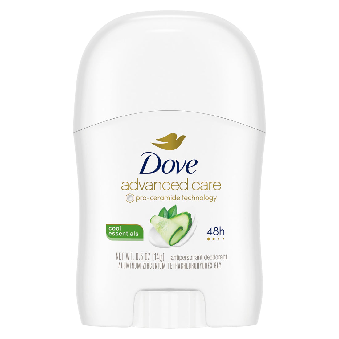 Dove Advanced Care Travel Sized Antiperspirant Deodorant Stick for Women, Cool Essentials, for 48 Hour Protection And Soft And Comfortable Underarms, 0.5 oz, 36 Count
