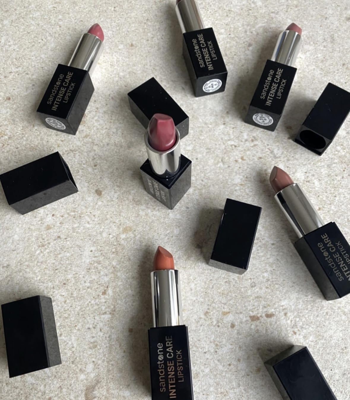 Sandstone Scandinavia Intense Care Lipstick - a hypoallergenic, gluten free, caring formula, with active and moisturizing ingredients. (44 Summer Rose, 3,5 g)