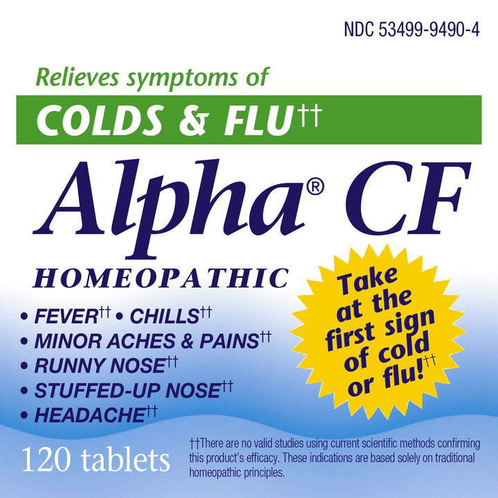 Nature's Way Boericke & Tafel Alpha CF, Cold & Flu Symptom Relief**, 120 Tablets