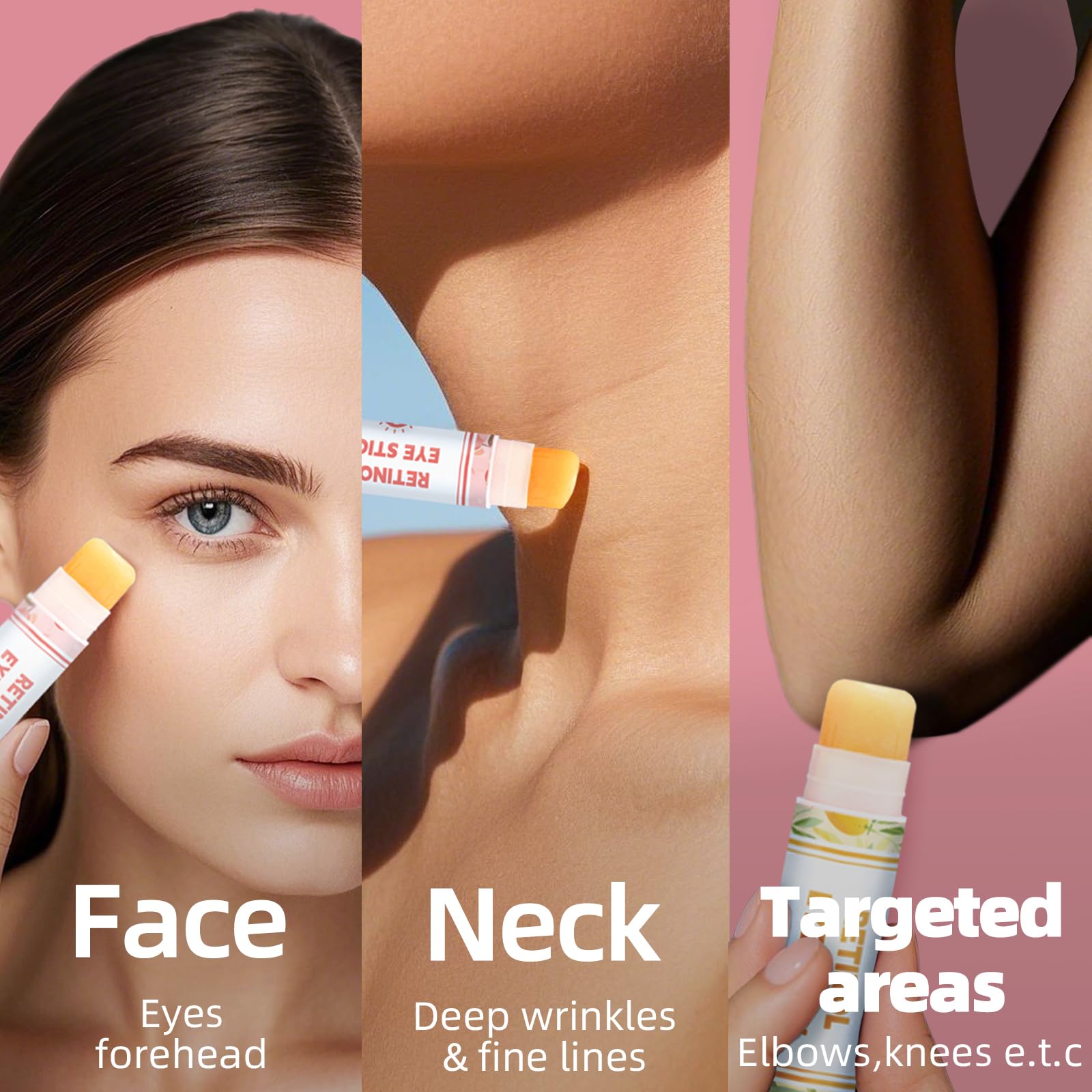 Radiia Retinol Eye Stick Balm for Dark Circles & Wrinkles: Hydrating Anti-Aging Treatment with Hyaluronic Acid, 12 Plant Scents, Visible Results in 4 Weeks, 24PCS Luxury Gift Set