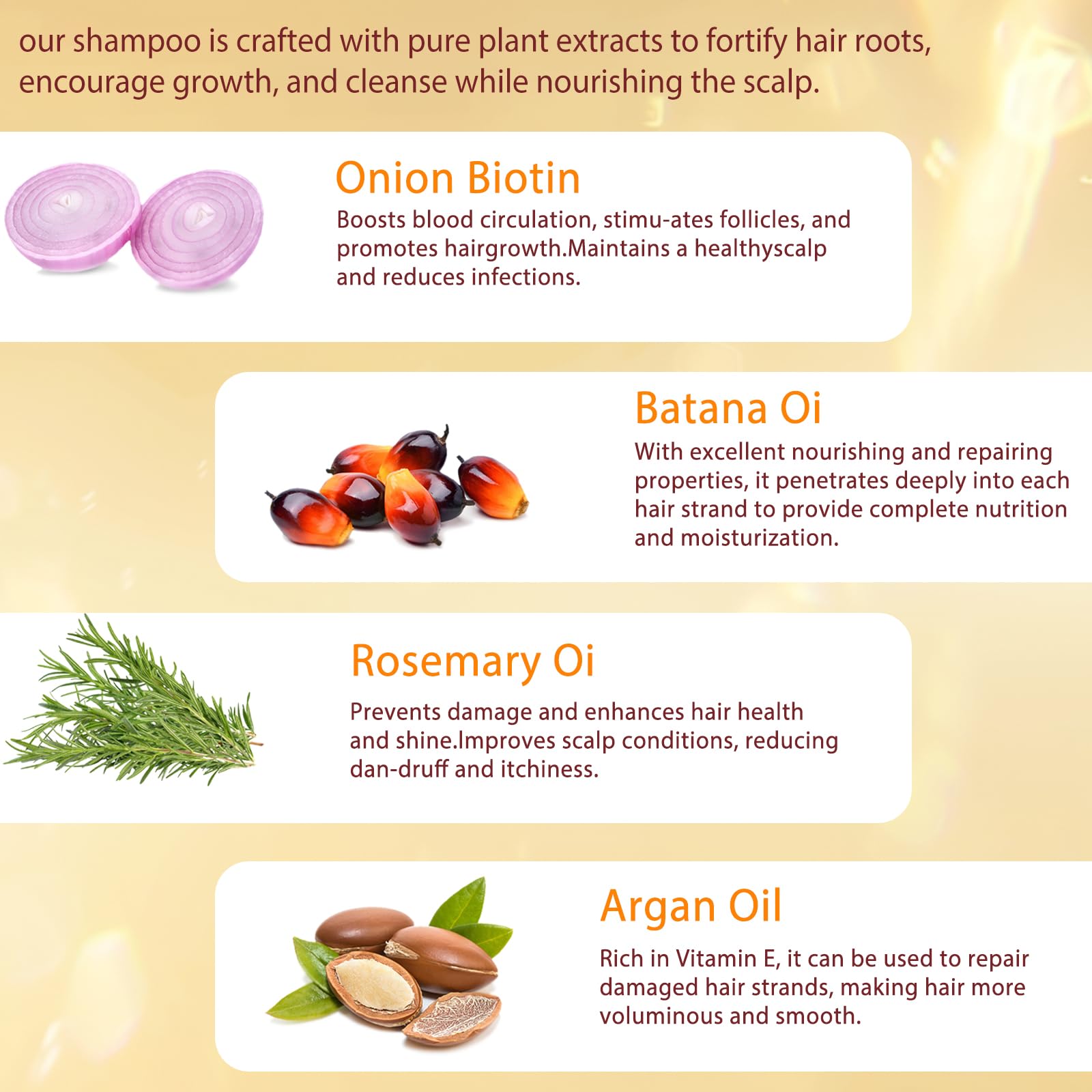 Batana Oil Shampoo and Conditioner Set, Organic With Onion for Men and Women Daily Care, for Thinning & Loss, Curly & Straight Hair