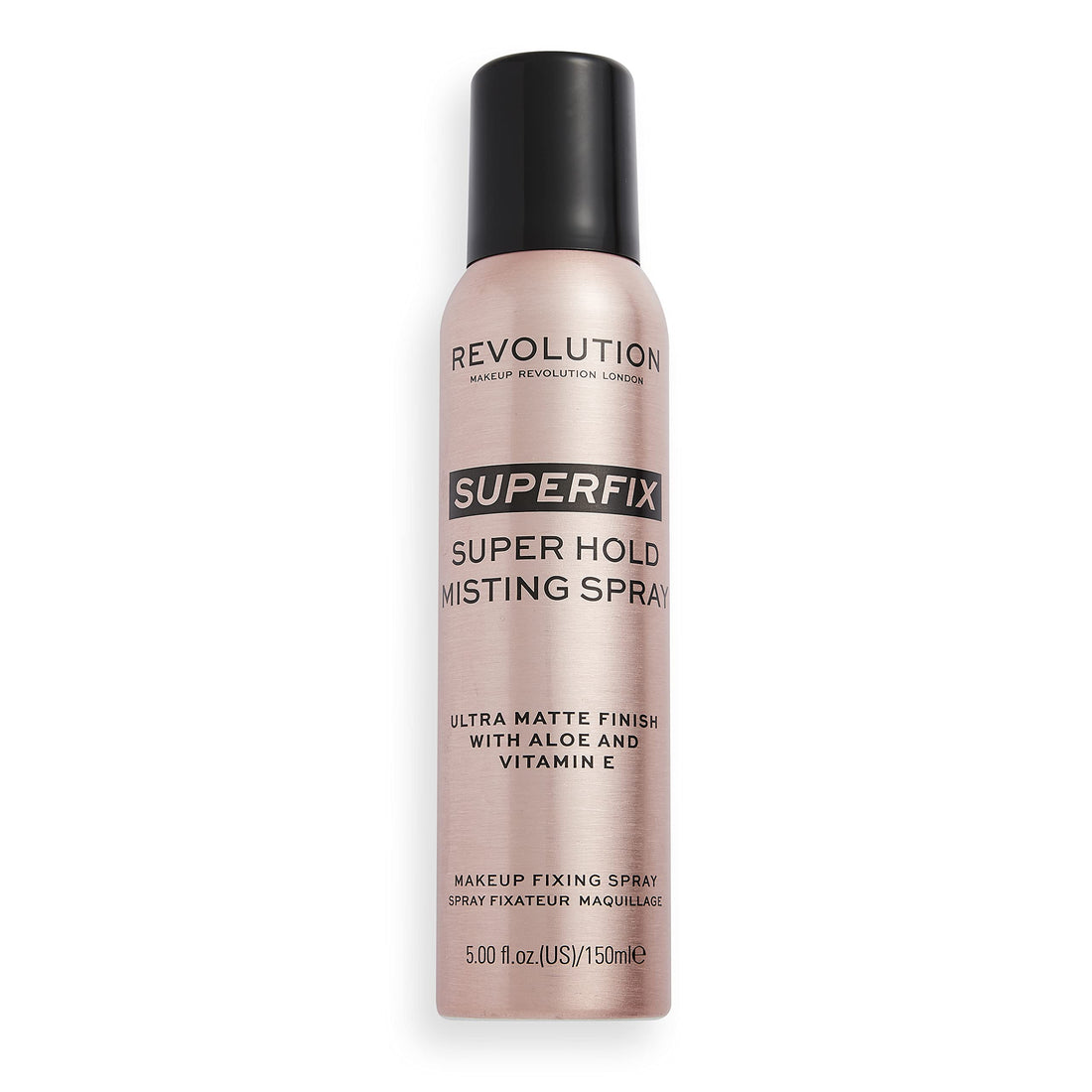 Revolution Beauty, Superfix Misting Makeup Setting Spray, Ultra Matte & Shine Free Finish, Long Lasting Wear, Infused with Vitamin E, 5 Fl. Oz.