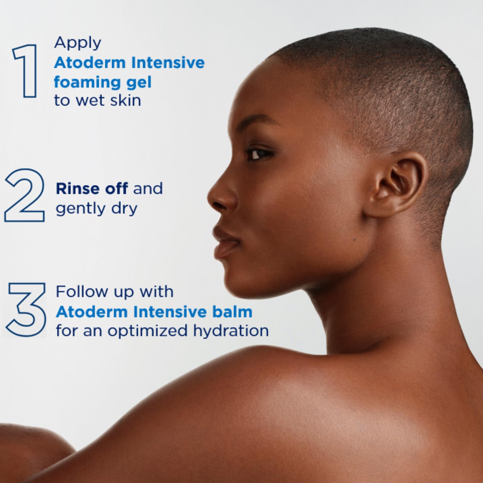 Bioderma Atoderm Intensive Ultra Rich Foaming Gel, Gentle Face and Body Cleanser for Very Dry to Atopic Sensitive Skin, 33.8 Fl Oz