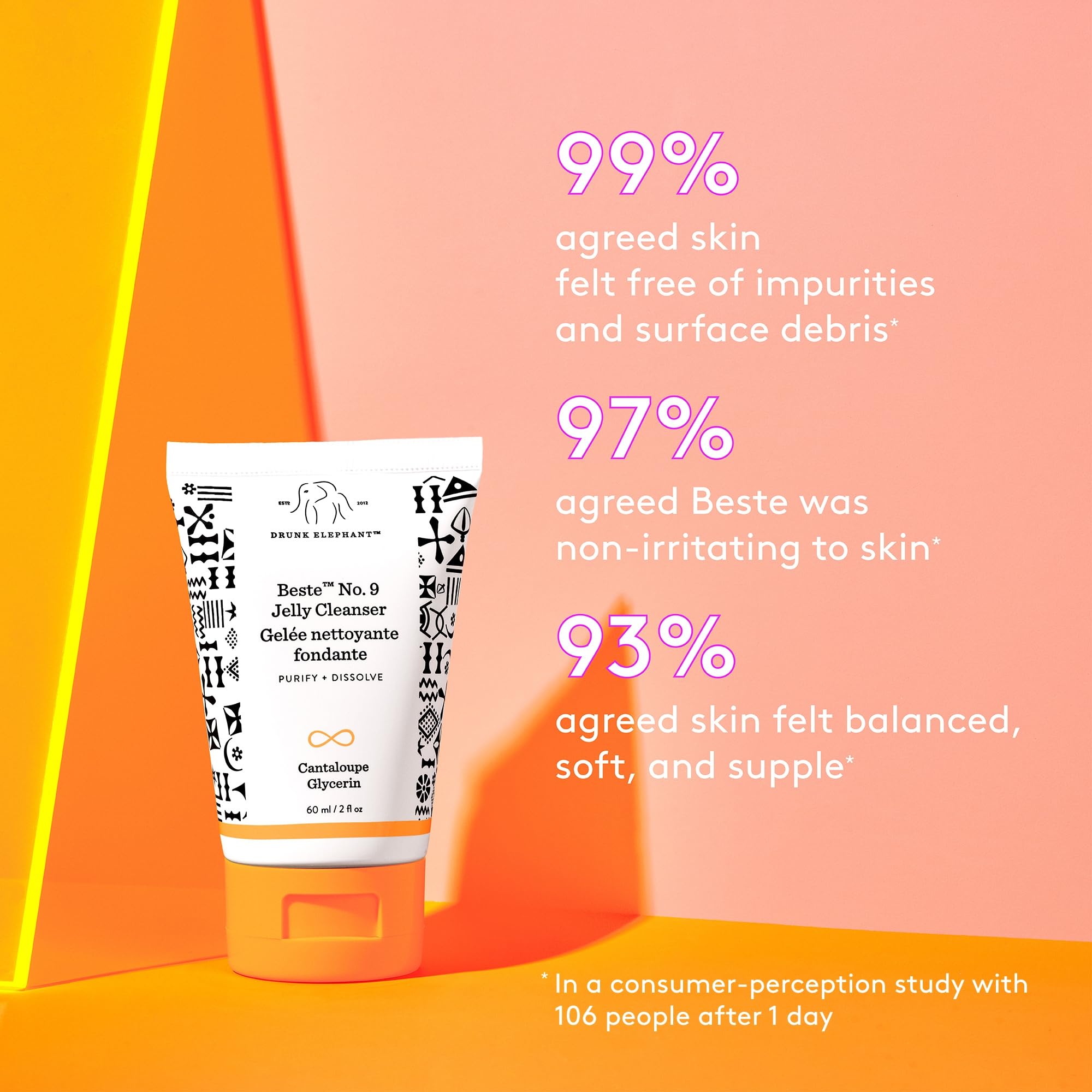 Drunk Elephant Tour de Force Travel Kit - Beste No.9 Jelly Cleanser (30ml/1 fl oz), Protini Polypeptide Cream (15 ml/0.5 fl oz) - Clean Clinical Skincare - Holiday Gift Set