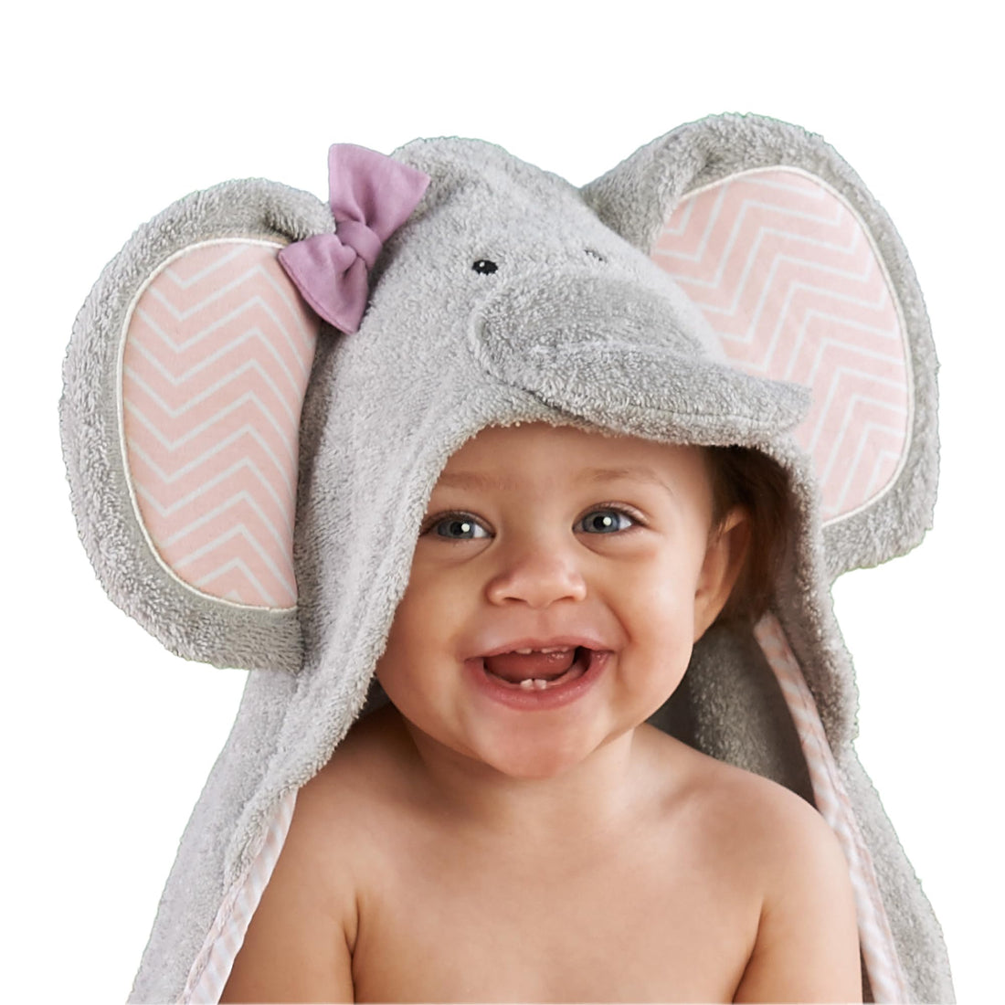 Baby Aspen Splish Splash Elephant Bath Hooded Towel/Baby Robe, 0-9 Months
