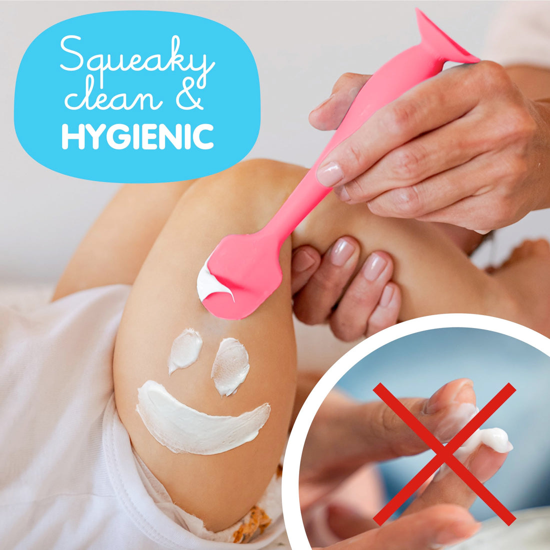 Bumco Diaper Cream Spatula (2-Pack) - BPA-Free Diaper Bag Essentials, Soft & Flexible Butt Spatula Baby, Mom-Invented Butt Paste Spatula, Diaper Cream Applicator, Bumco Baby Bum Brush, Diaper Spatula