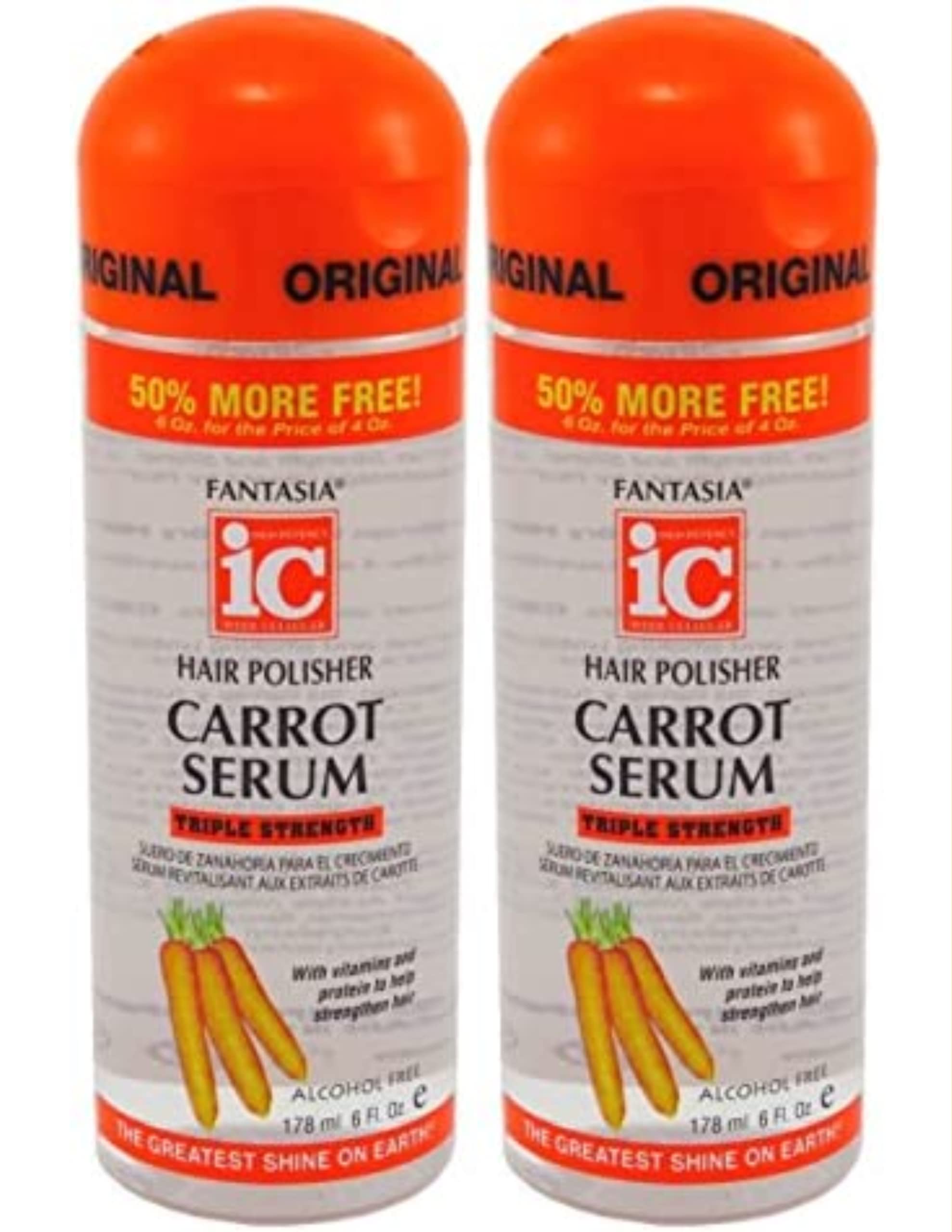 Fantasia Serum 6 Ounce Bonus Carrot Hair Polisher 178ml 2 Pack