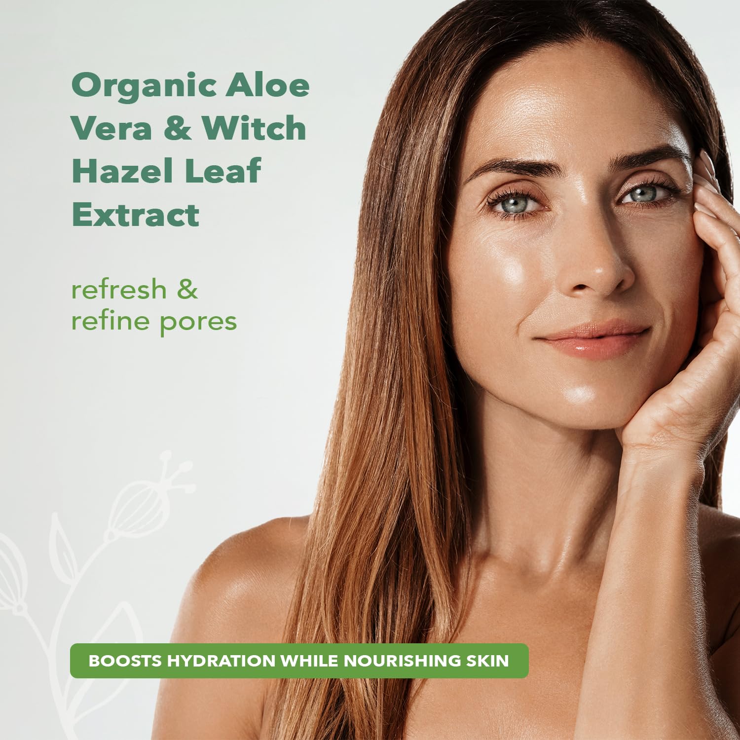 Nourish Organic Refreshing & Balancing Face Toner, Rosewater and Witch Hazel, 3 Ounce