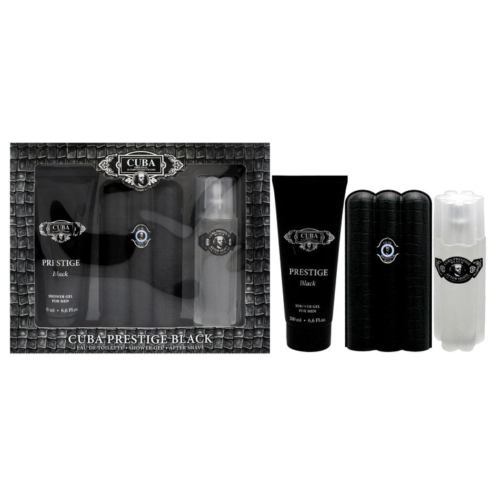 Cuba Prestige Black Parfums Des Champs for Men, 3 Count
