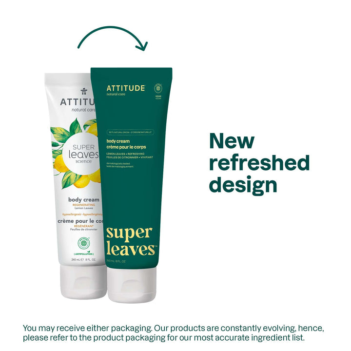 Natural Regenerating Body Cream: EWG VERIFIED, Hypoallergenic & Dermatologist Tested Body Moisturizer | Super leaves Collection (8oz)
