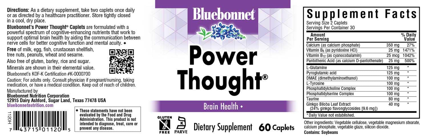 BlueBonnet Power Thought Supplement, 60 Count