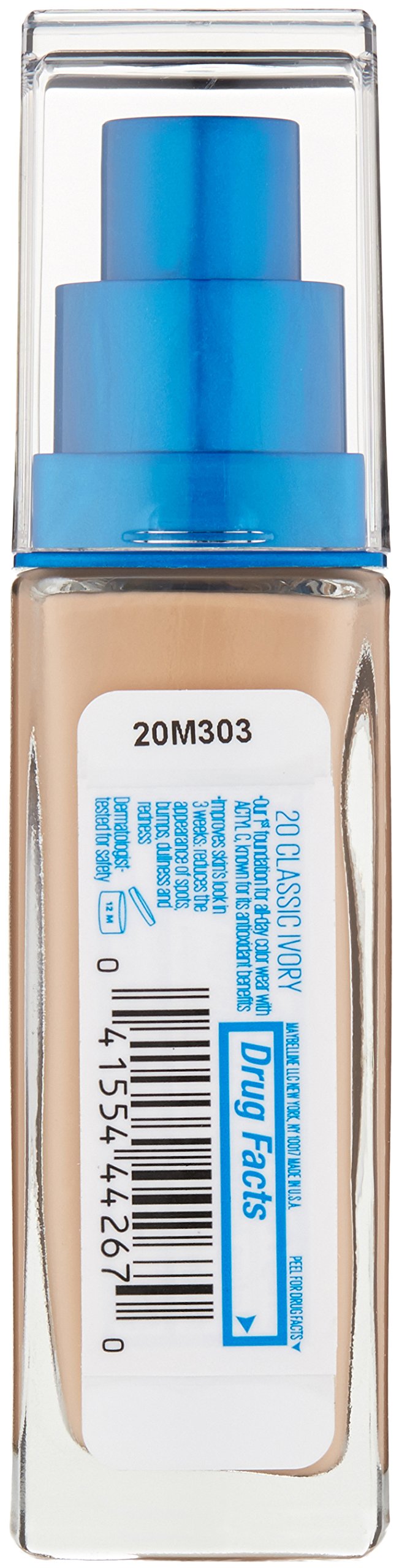 Maybelline New York Super Stay Better Skin Foundation, Classic Ivory, 1 fl. oz.