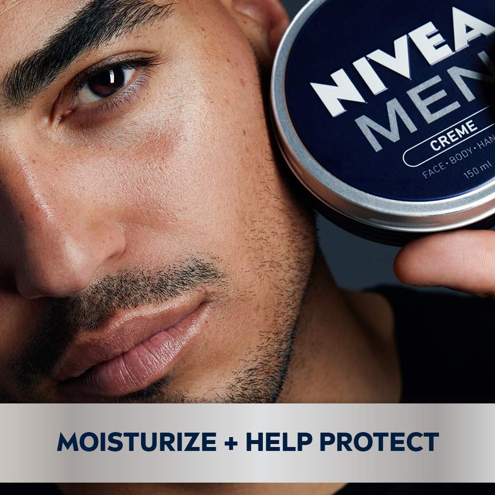 NIVEA MEN Creme - Multipurpose Cream for Men - Face, hand and Body Lotion - 5.3 oz. Tin