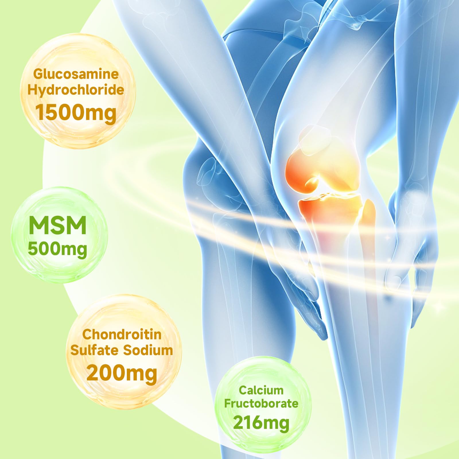 softbear Glucosamine Chondroitin Gummies with MSM Triple Strength, Organic Vegan Chondroitin & Glucosamine Nutritional Supplements for Joint Support Mixed Fruit Flavor 60 Gummies