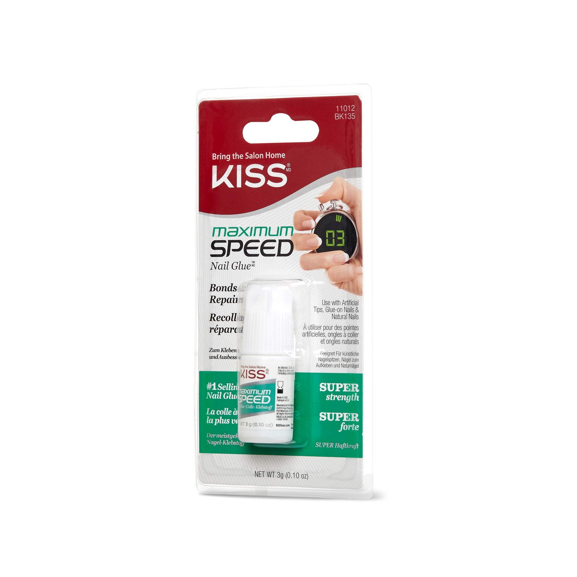 Kiss Maximum Speed Nail Glue (3 Pack)