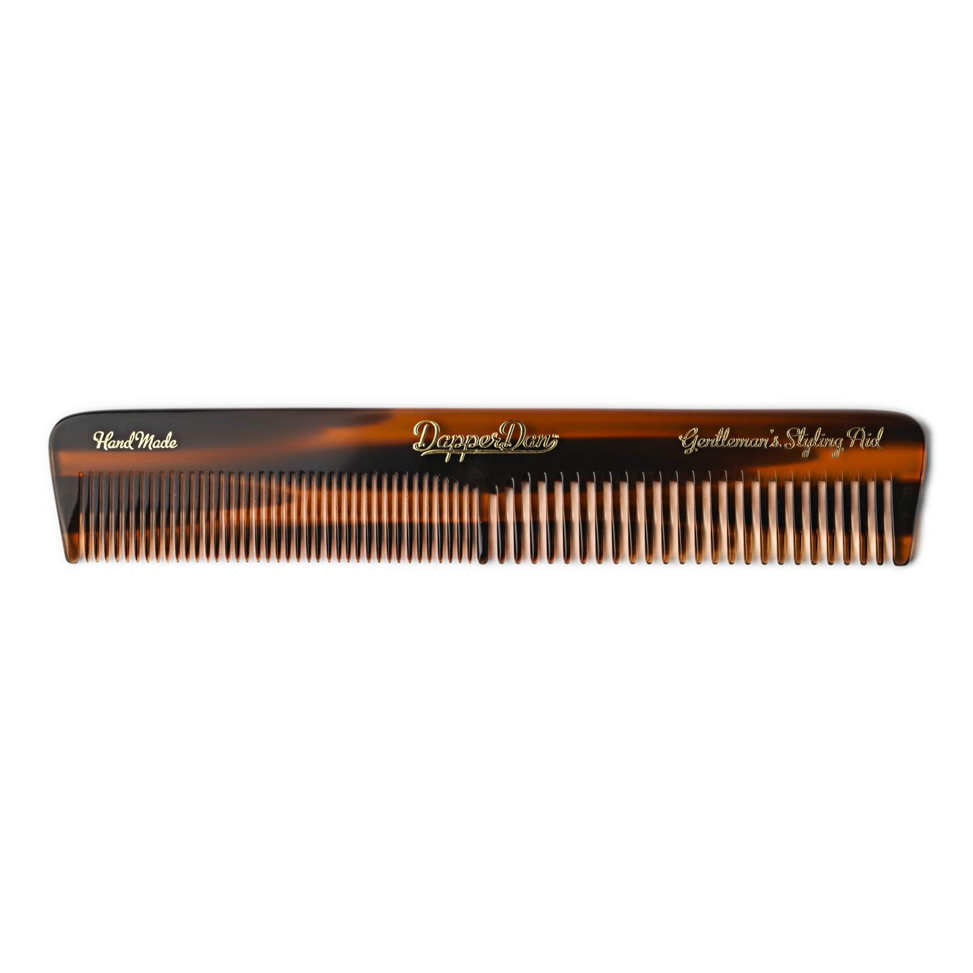 Dapper Dan Handmade Hair Styling Comb,hand polished provides a smooth glide and offers a gentle non-scratch treatment of the hair and scalp 170mm x 30mm