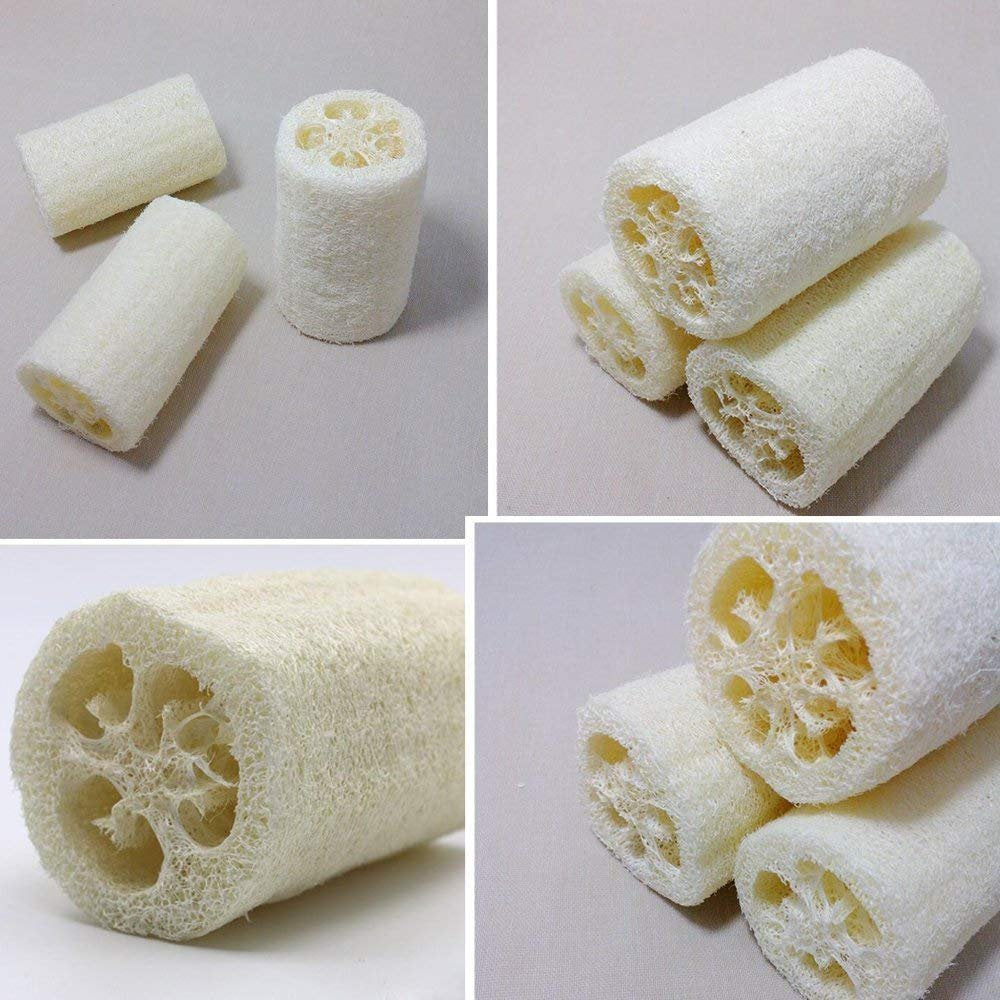 MAYMII·Home 100% Large (5 Length) Nature 6 Pack of Organic Loofahs Loofah Spa Exfoliating Scrubber Natural Luffa Body Wash Sponge Remove Dead Skin Made Soap