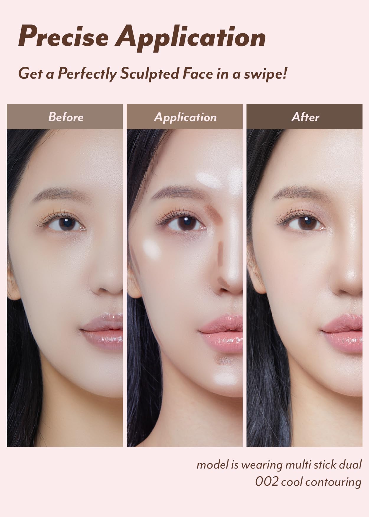 I'M MEME I'm Multi Stick Dual | Two Shade Shading and Highlighting Matte Finish | Suitable for Beginners Portable Size | 002 Cool Contouring