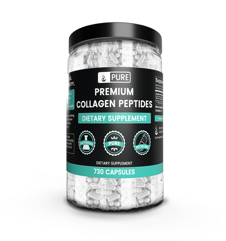 Pure Original Ingredients Collagen Peptides (730 Capsules) No Magnesium Or Rice Fillers, Always Pure, Lab Verified