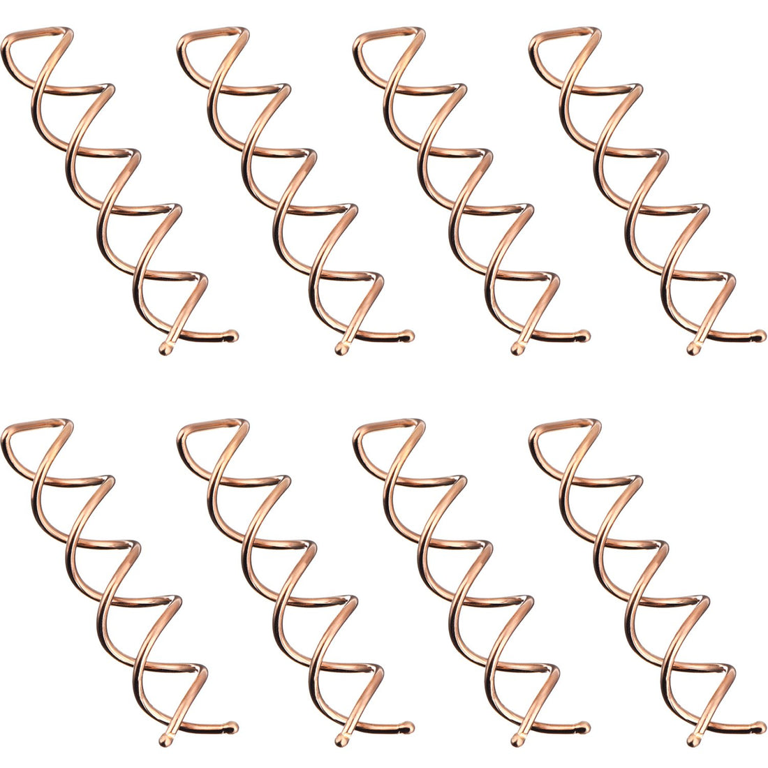 Rose Gold : eBoot Spiral Hair Pin Spin Pin Spiral Hair Clip Mini Spin Clip Bun Stick Pick for DIY Hair Style 20 Pack (Rose Gold)