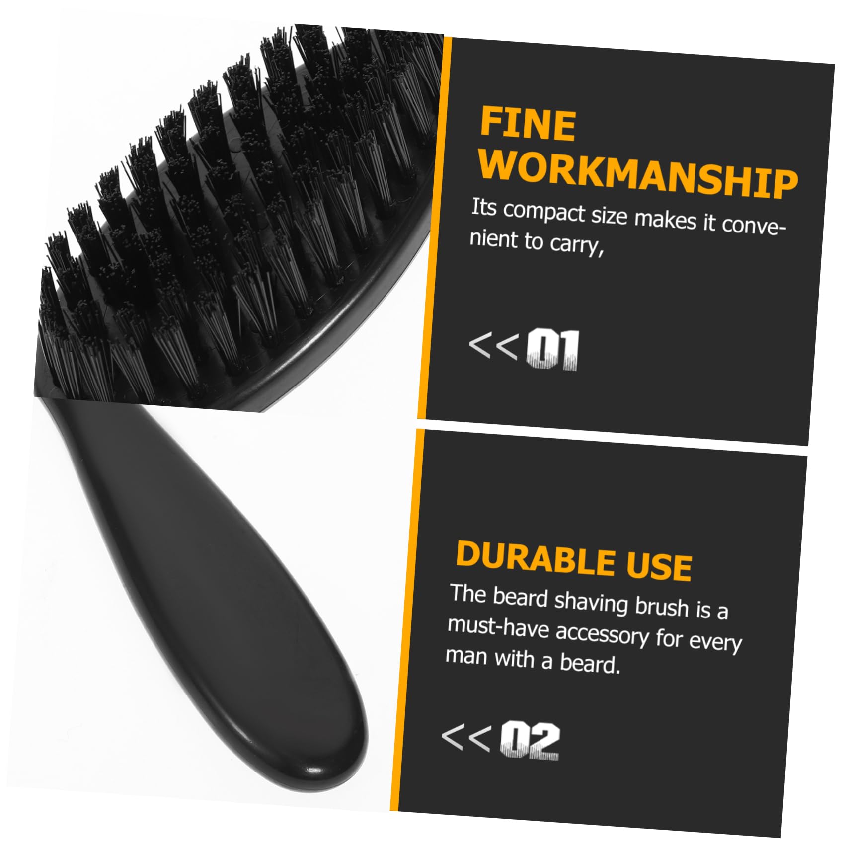 Mikinona 4pcs Beard Brush Cleaning Brush Tools Beard Shaving Brush Beard Care Brush Neck Duster Brush Barber Shop Brush Tool Bristle Brush Face Brush Wood Hair Dust Brush Man