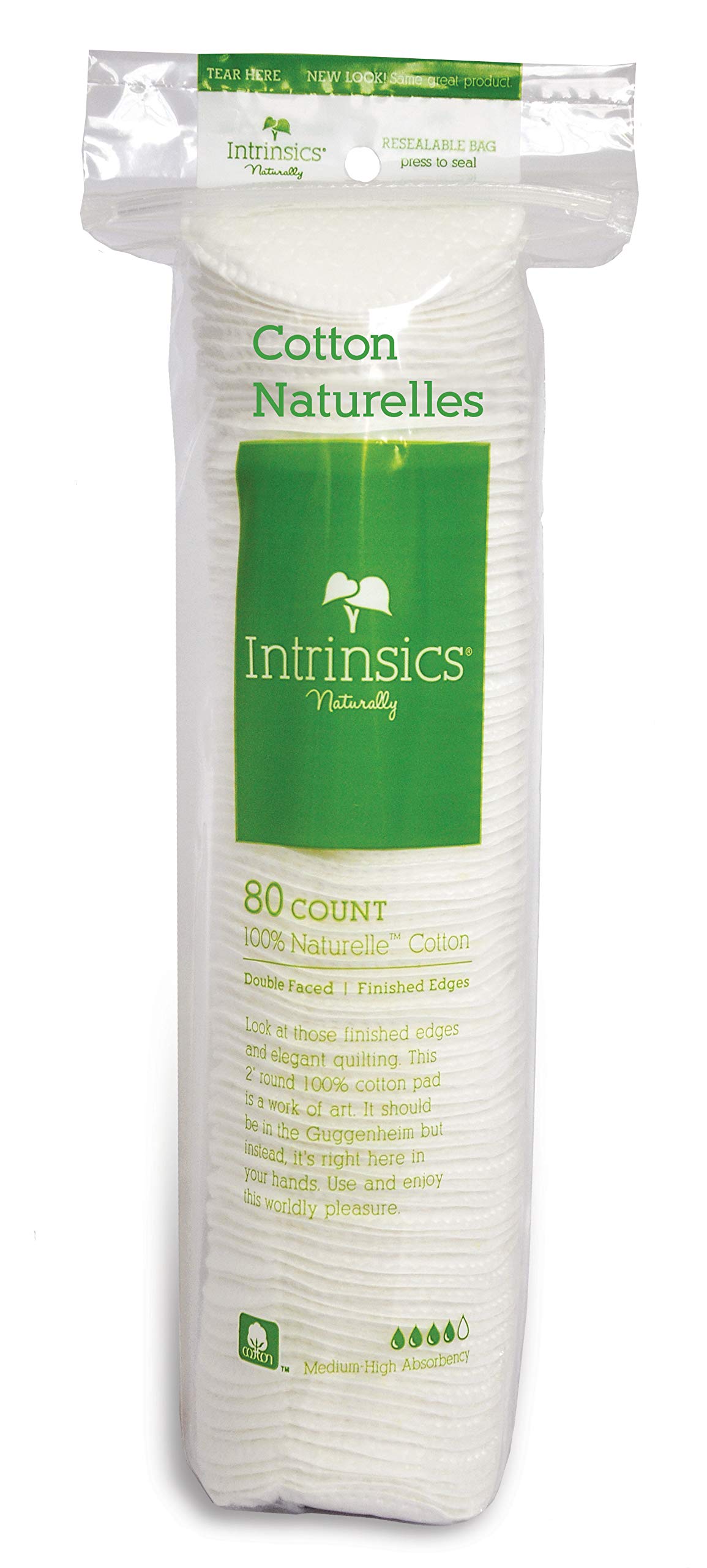 INTRINSICS Cotton Lint-Free Naturelles Pads (80-ct)