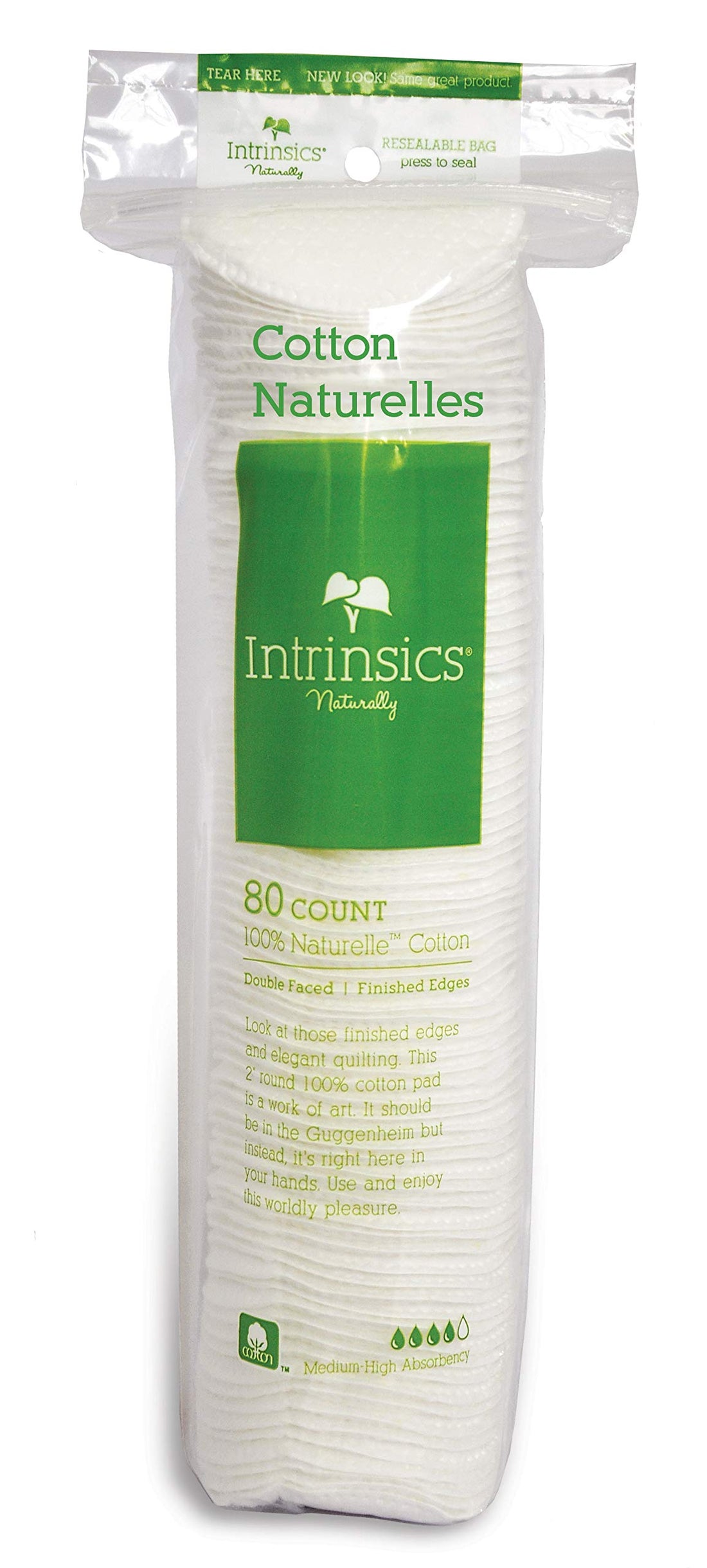 INTRINSICS Cotton Lint-Free Naturelles Pads (80-ct)